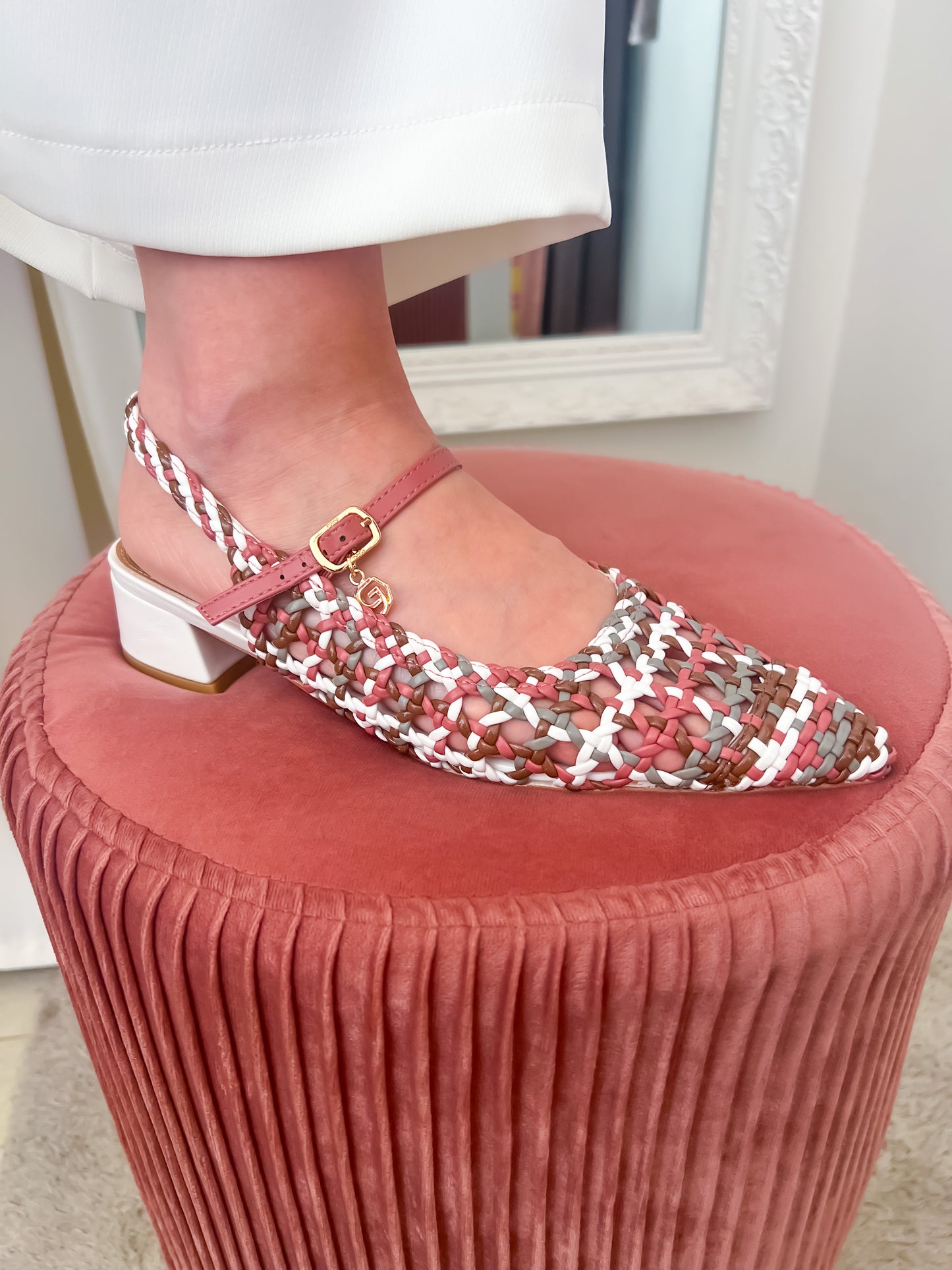 Ballerine tacco multicolor