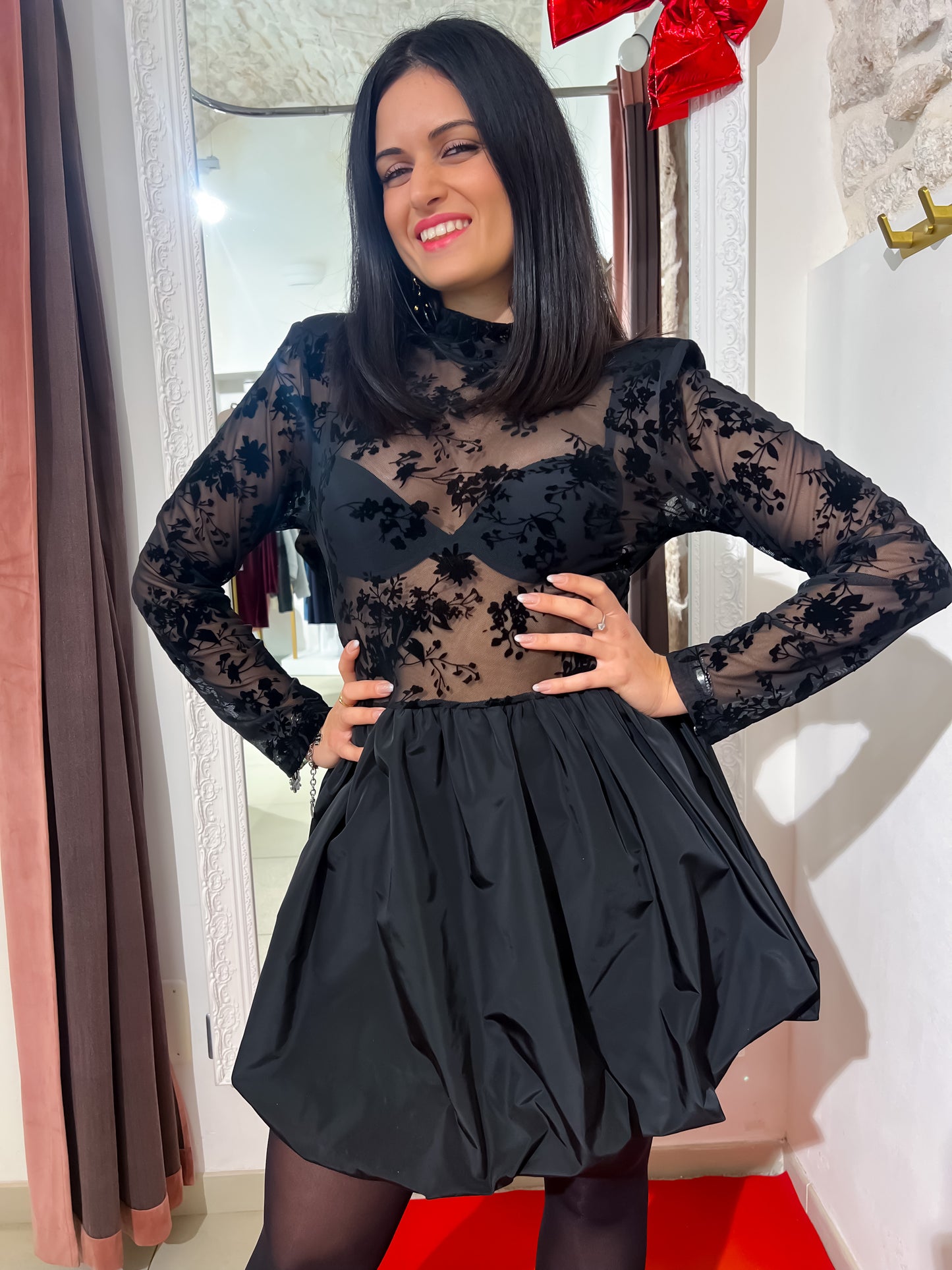 Abito macramè palloncino