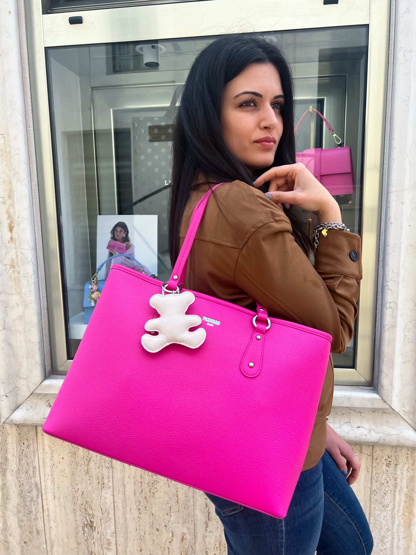 Shopping fucsia Pash Bag