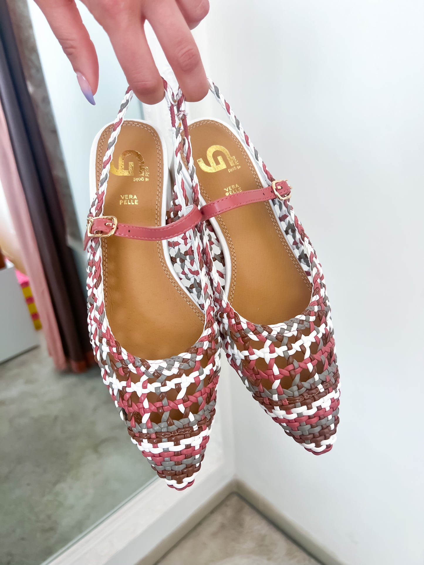 Ballerine tacco multicolor