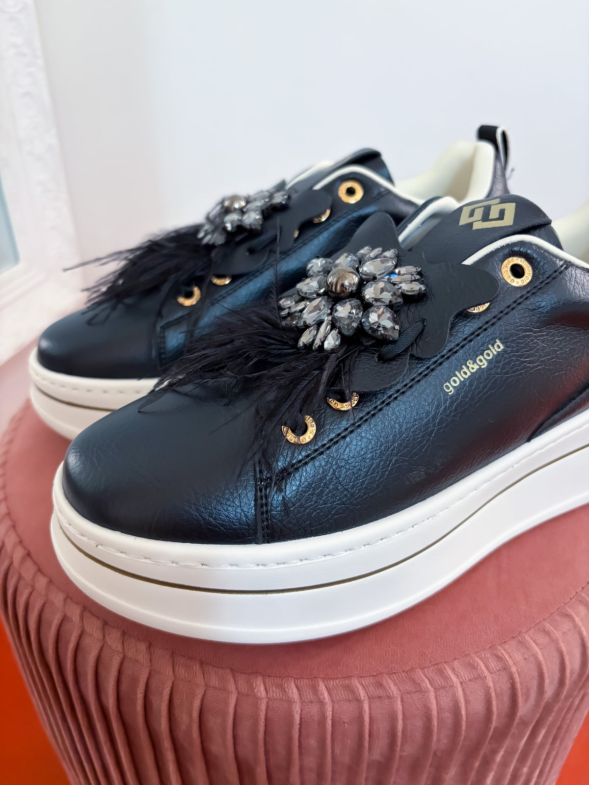 Sneakers piume GOLD & GOLD
