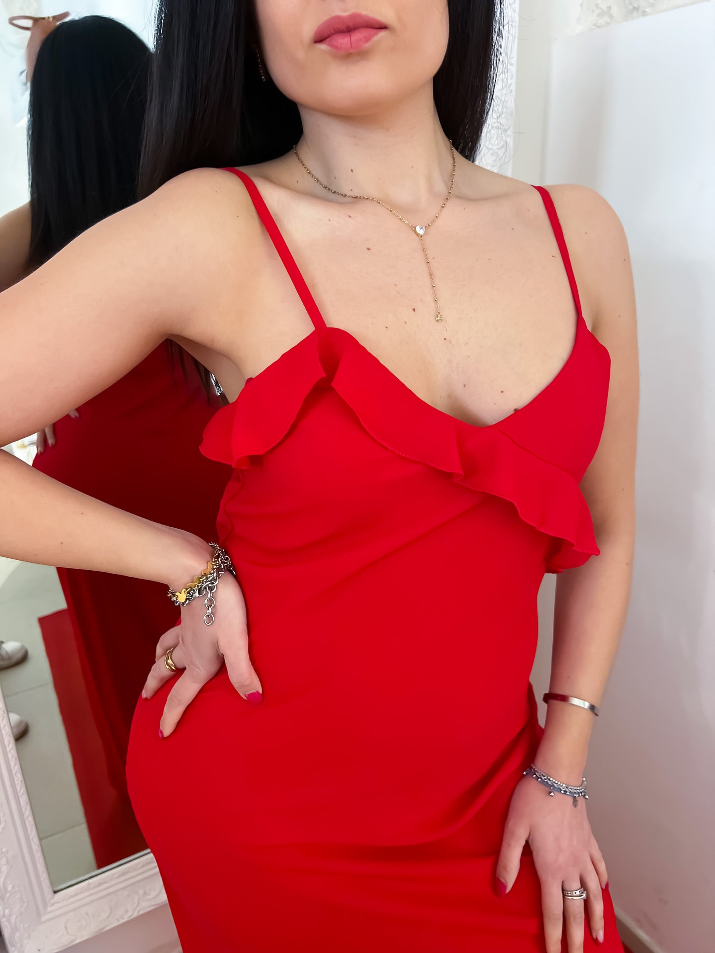 Abito lungo rouge