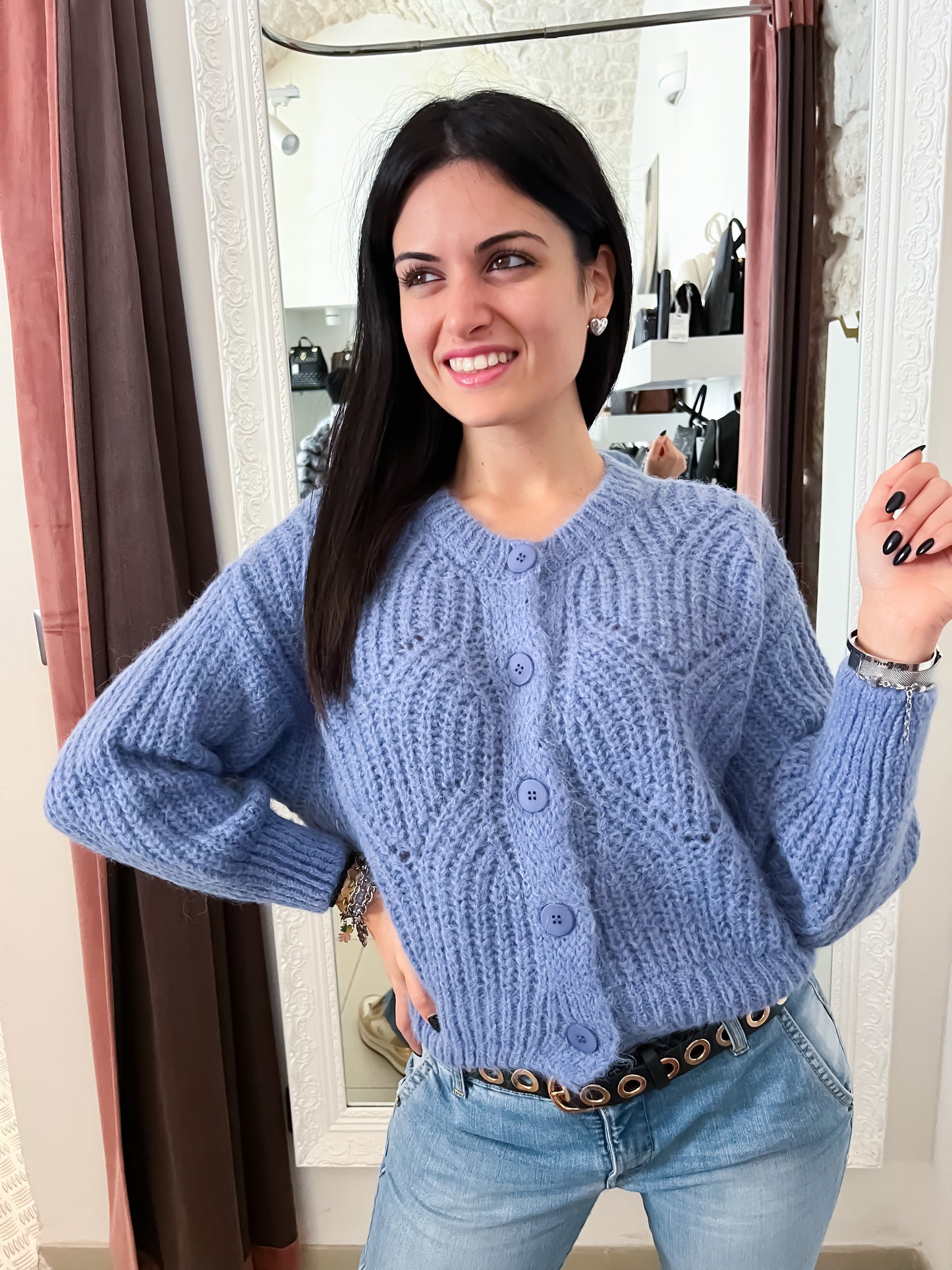 Cardigan celeste