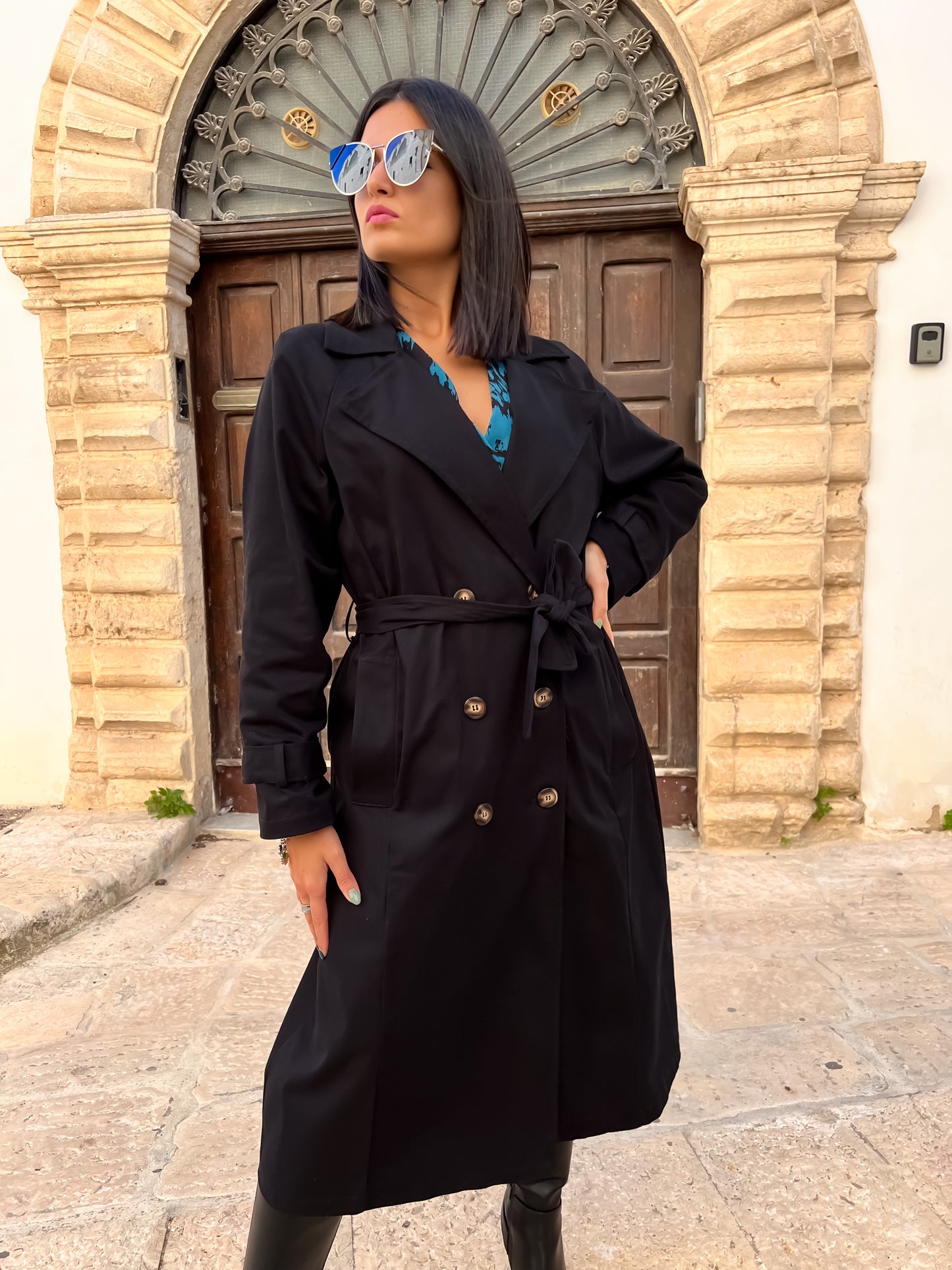 Cappotto trench lungo