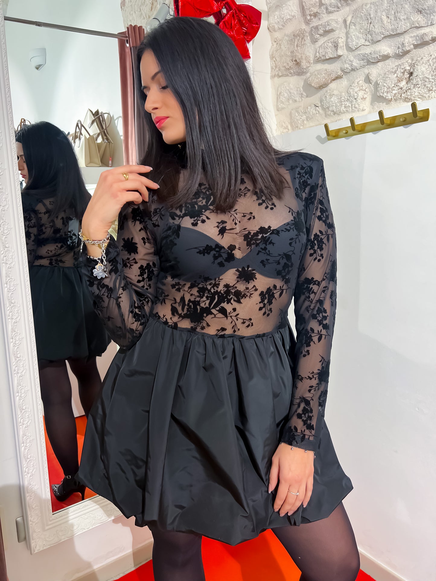 Abito macramè palloncino