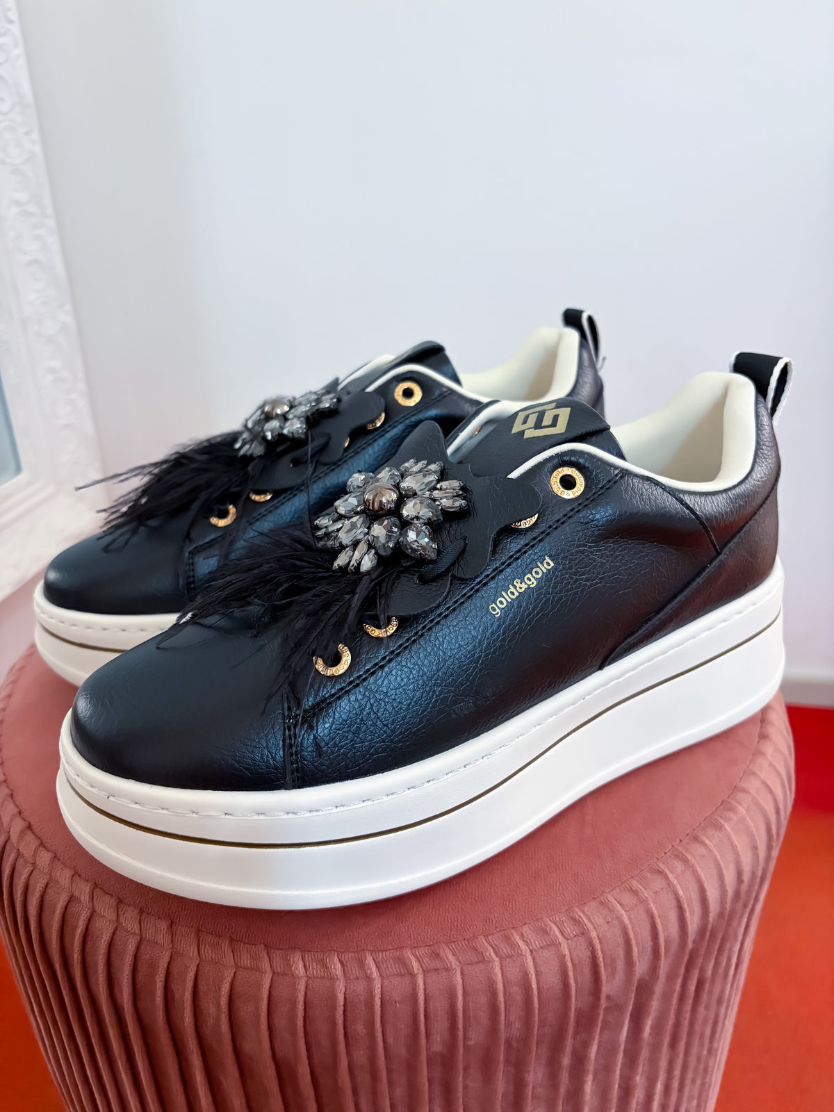 Sneakers piume GOLD & GOLD