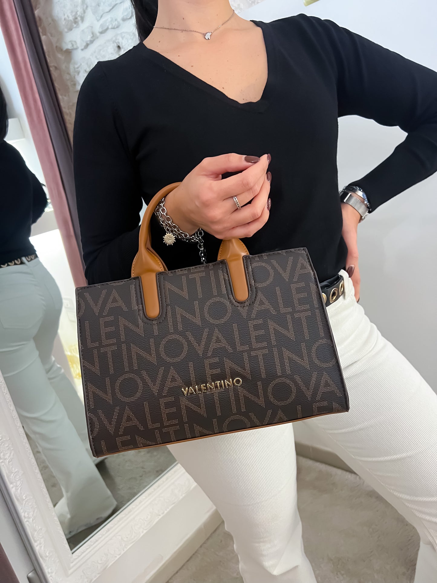 Borsa logo VALENTINO
