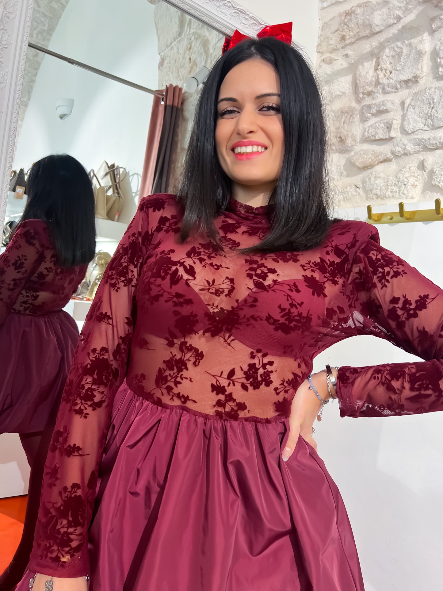 Abito macramè palloncino