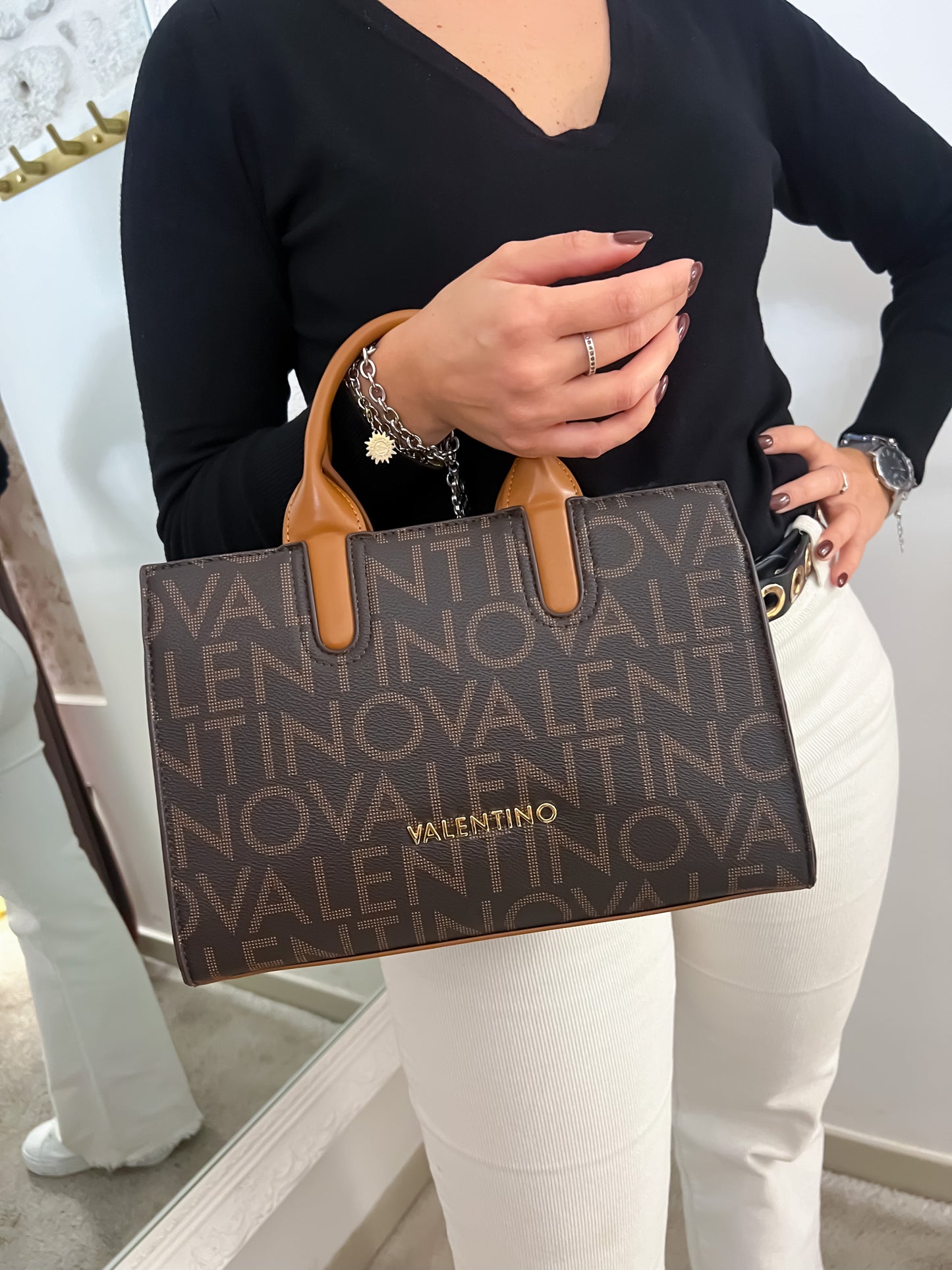 Borsa logo VALENTINO
