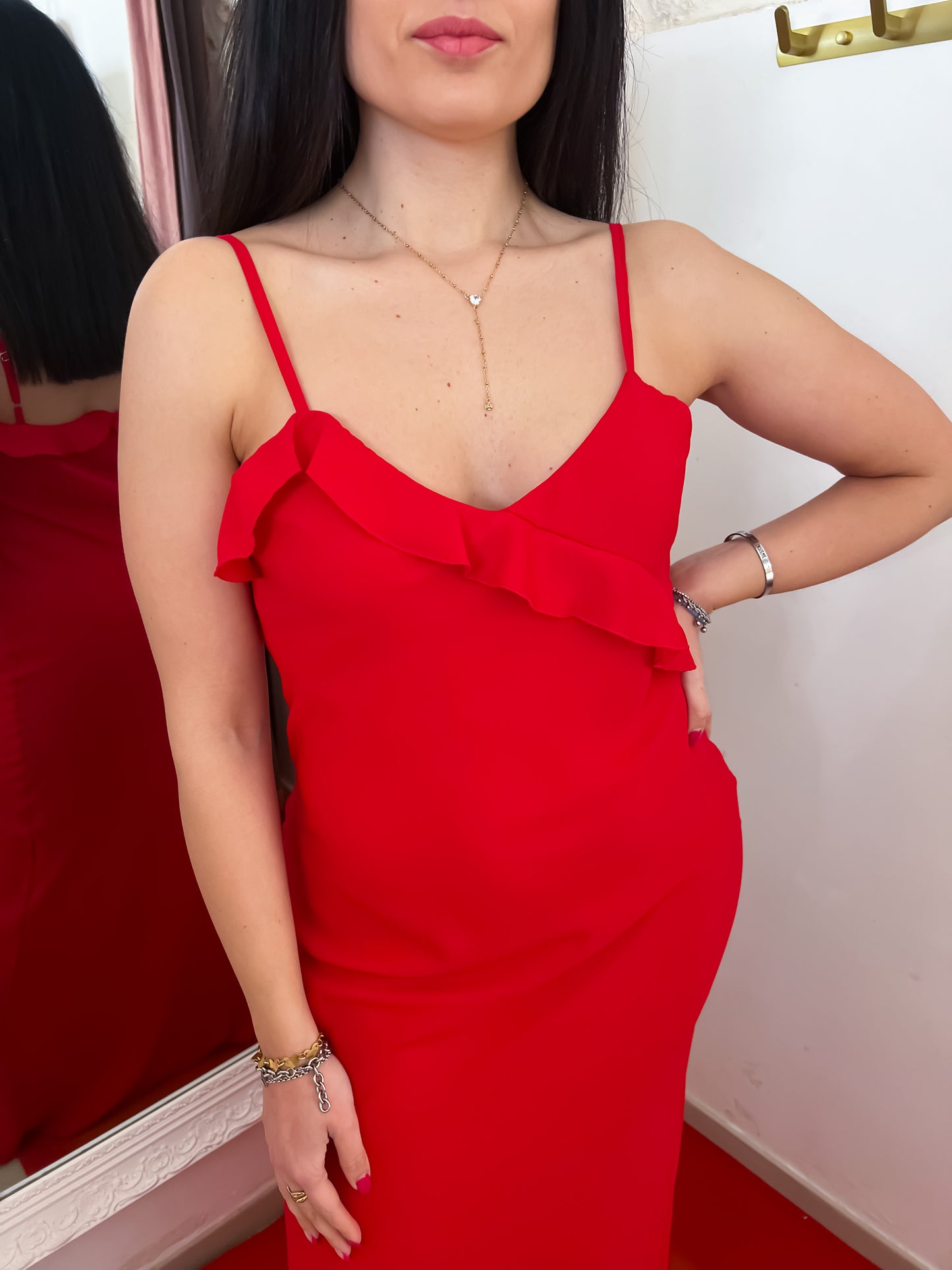 Abito lungo rouge