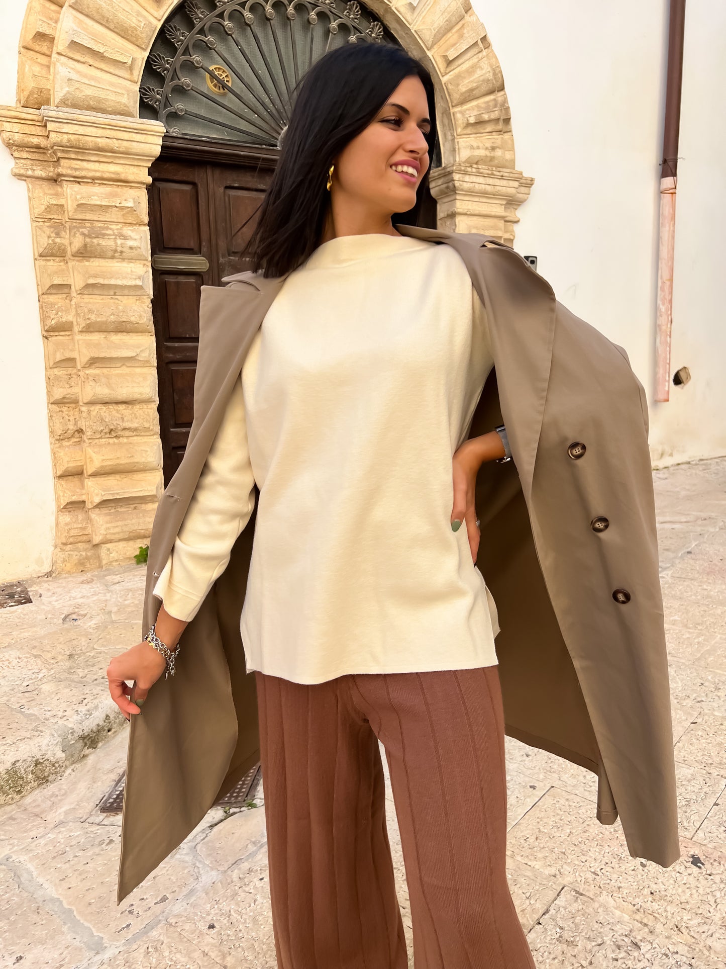 Cappotto trench lungo