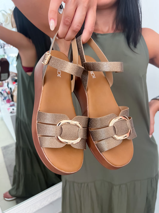 Sandalo alto bronzo