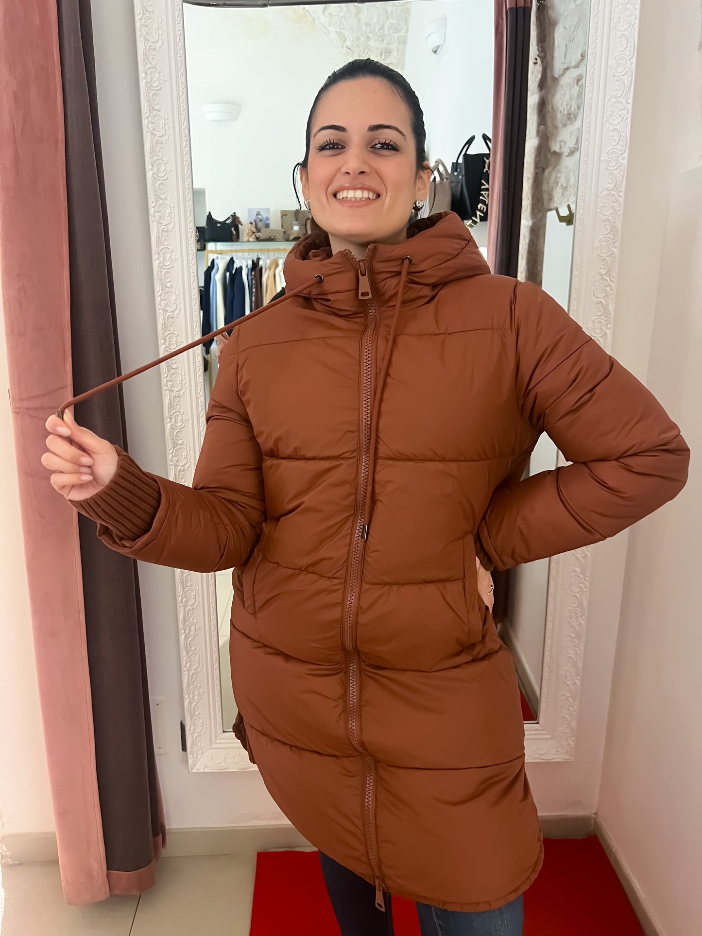 Piumino lungo bruciato