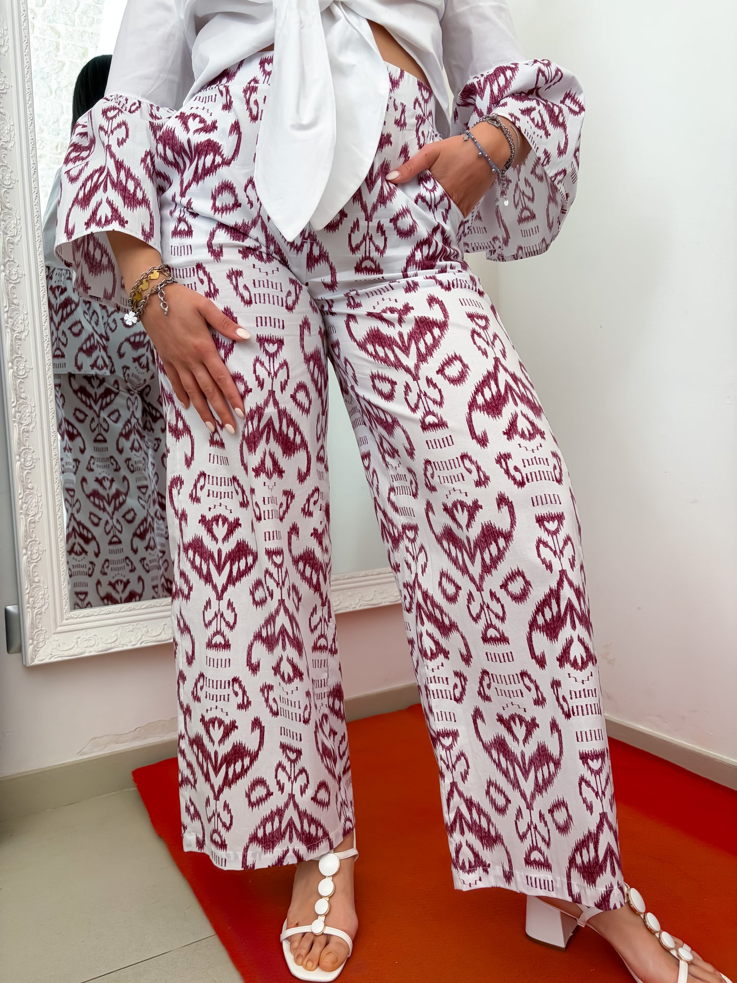 Pantalone palazzo fantasia