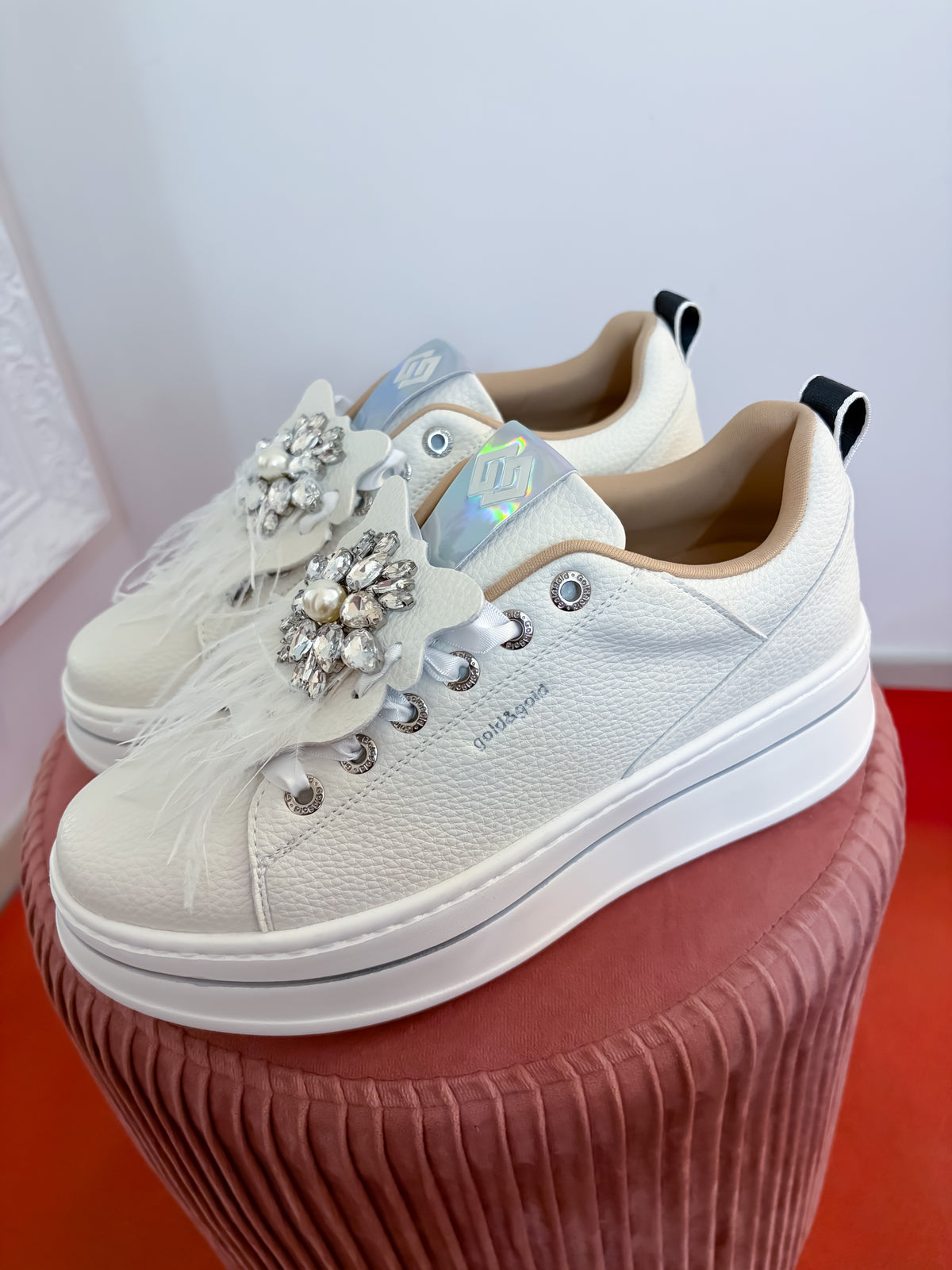 Sneakers piume GOLD & GOLD