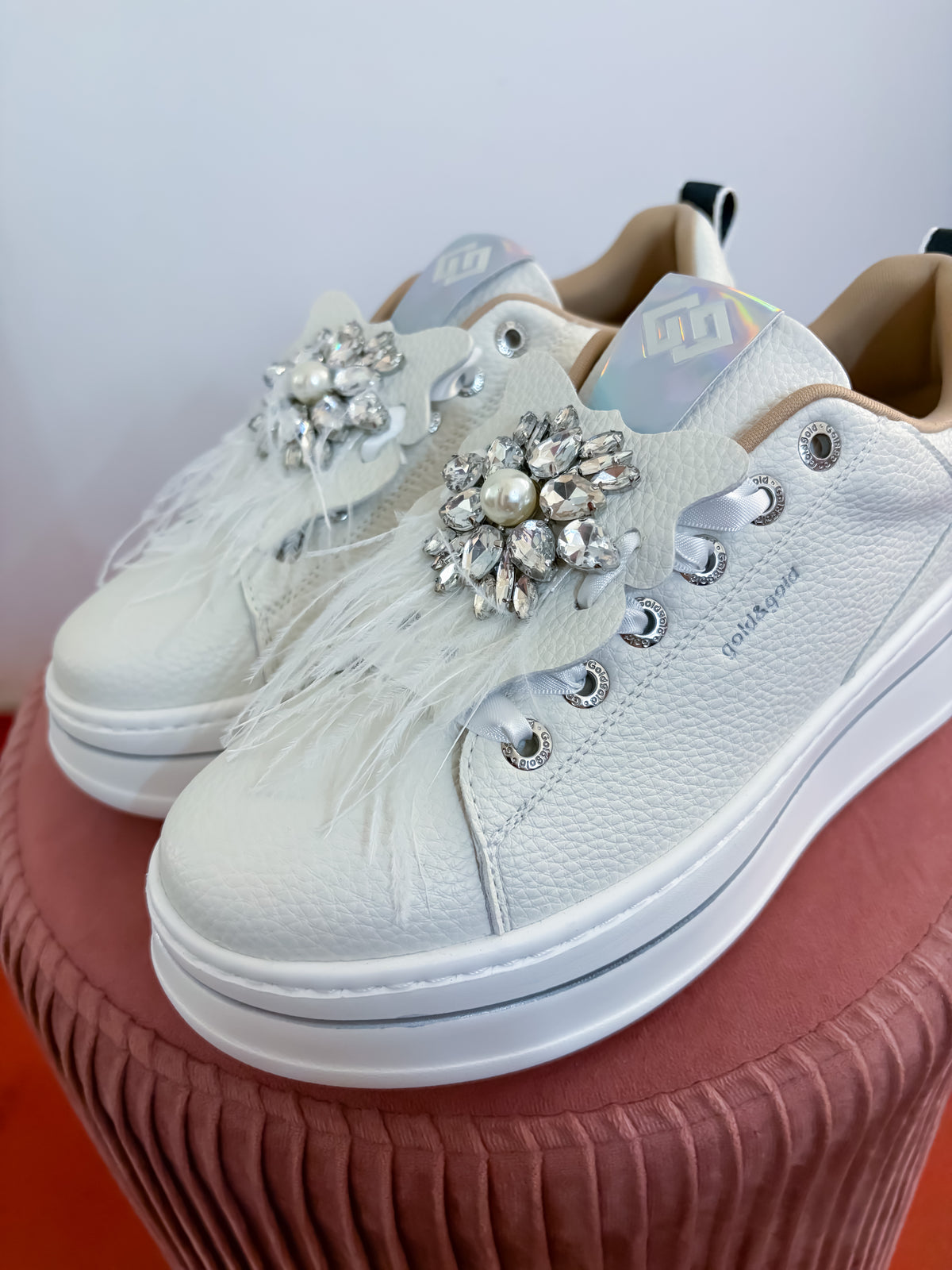 Sneakers piume GOLD & GOLD