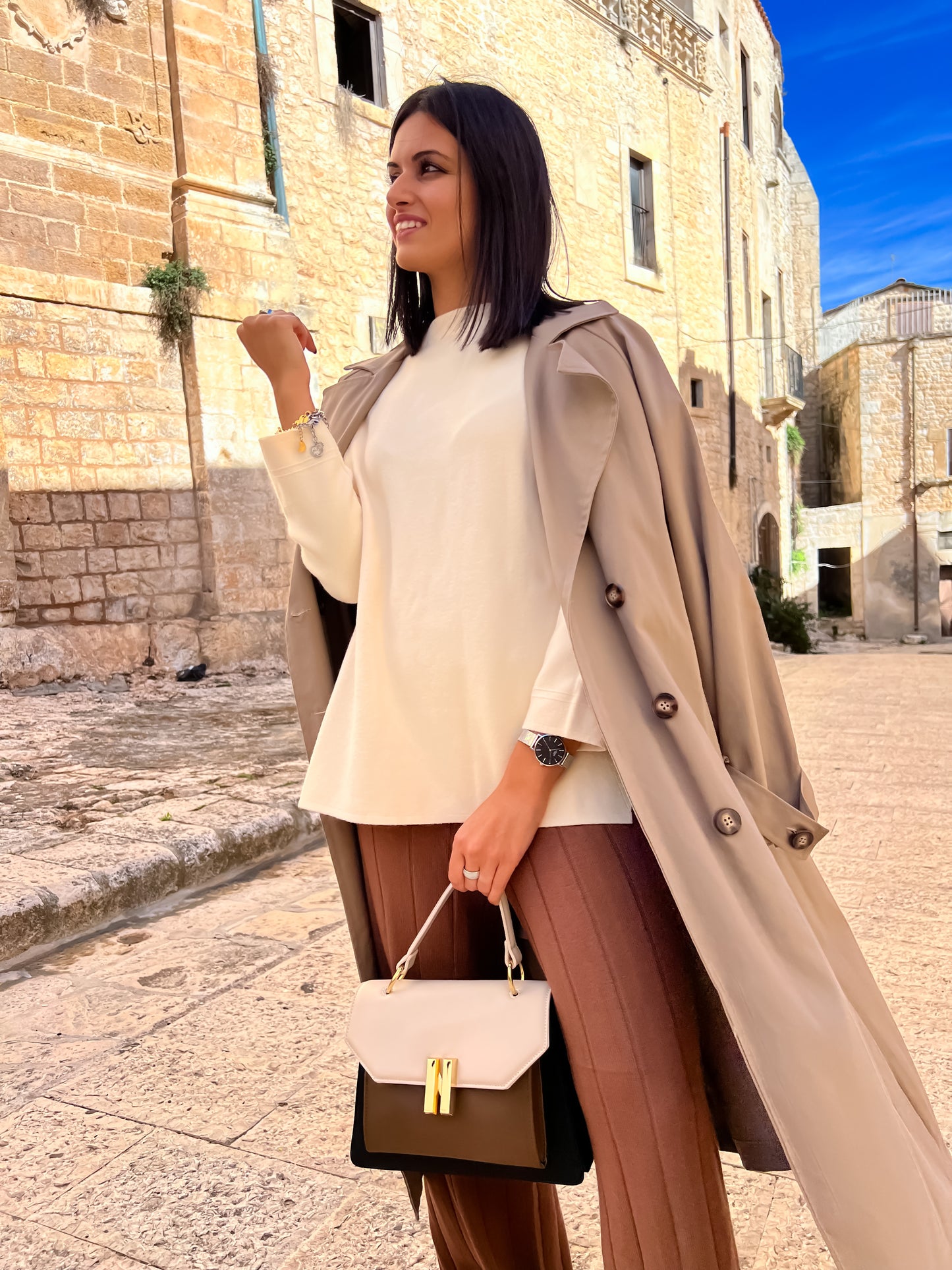 Cappotto trench lungo