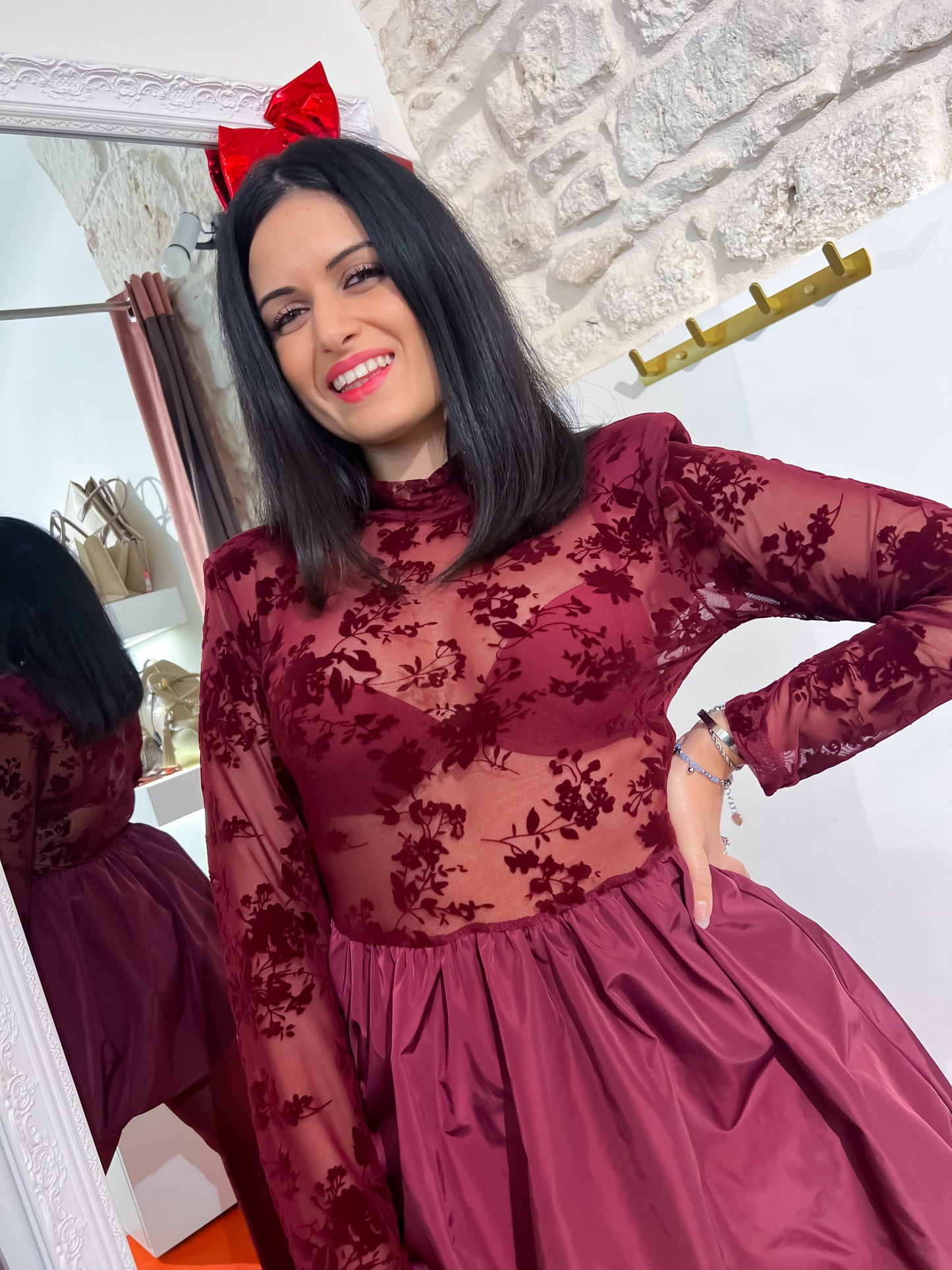 Abito macramè palloncino