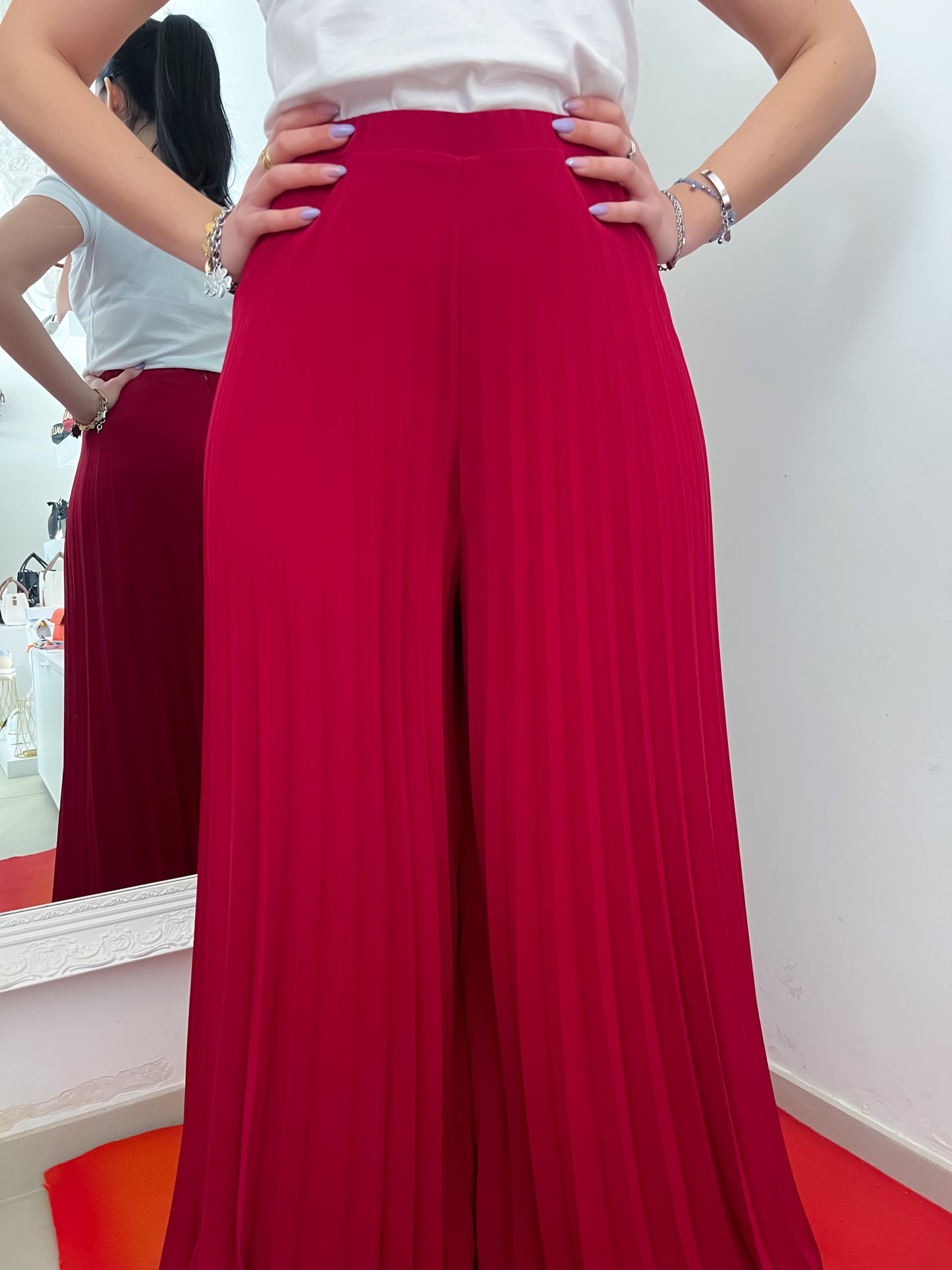Pantalone palazzo plisse