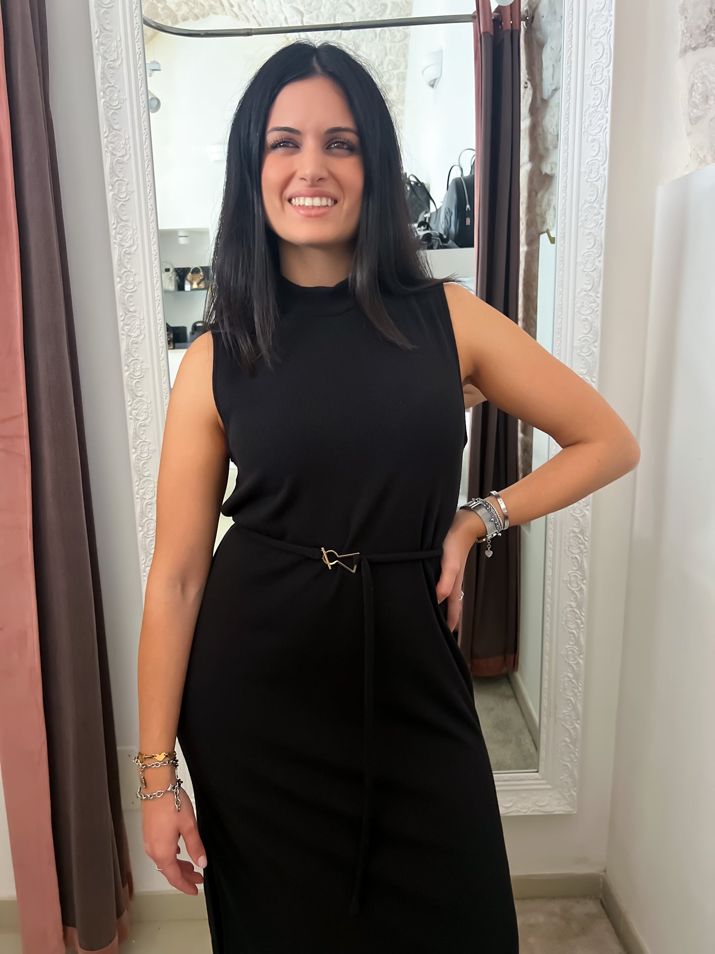 Abito longuette in maglia