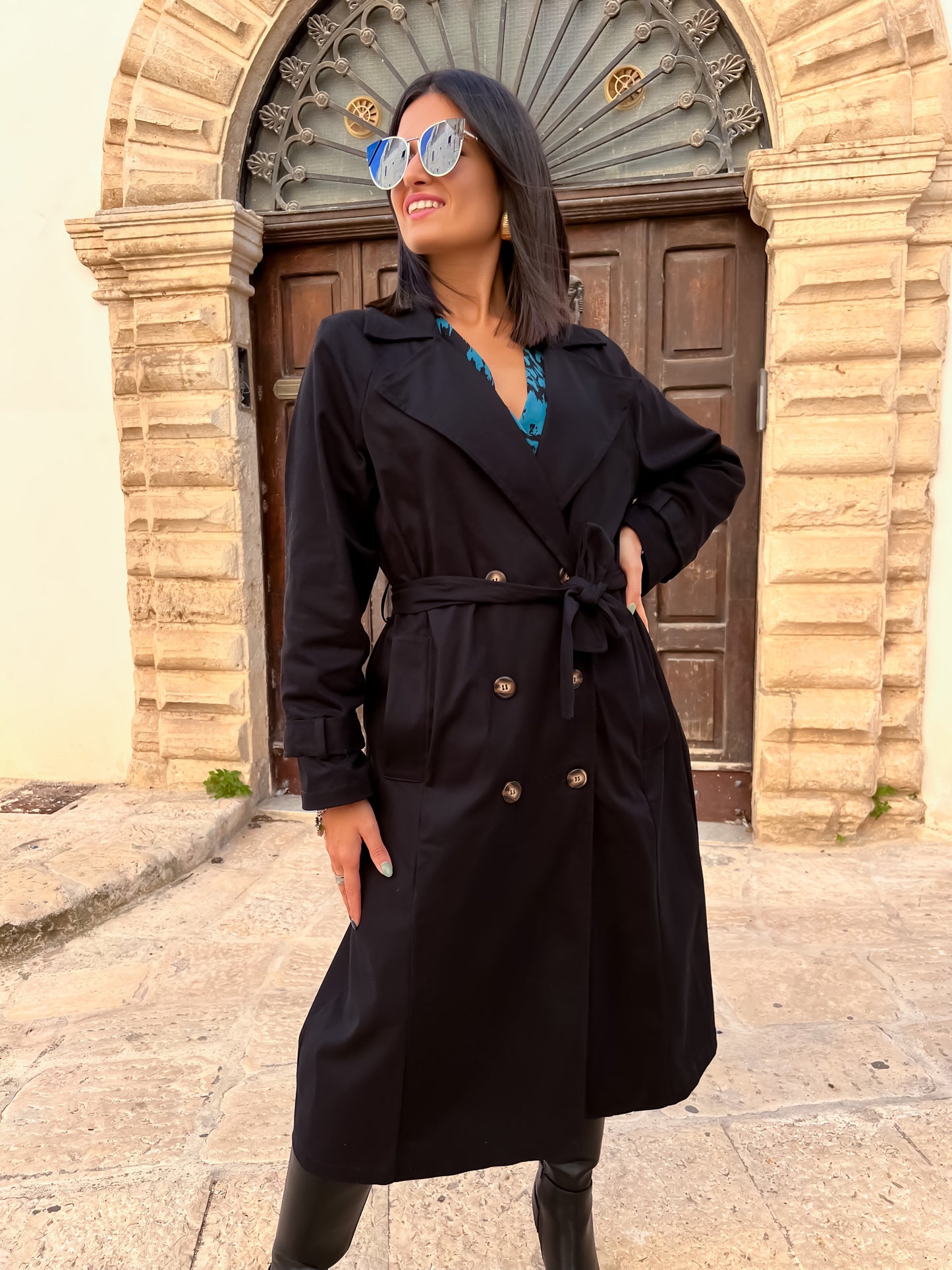 Cappotto trench lungo