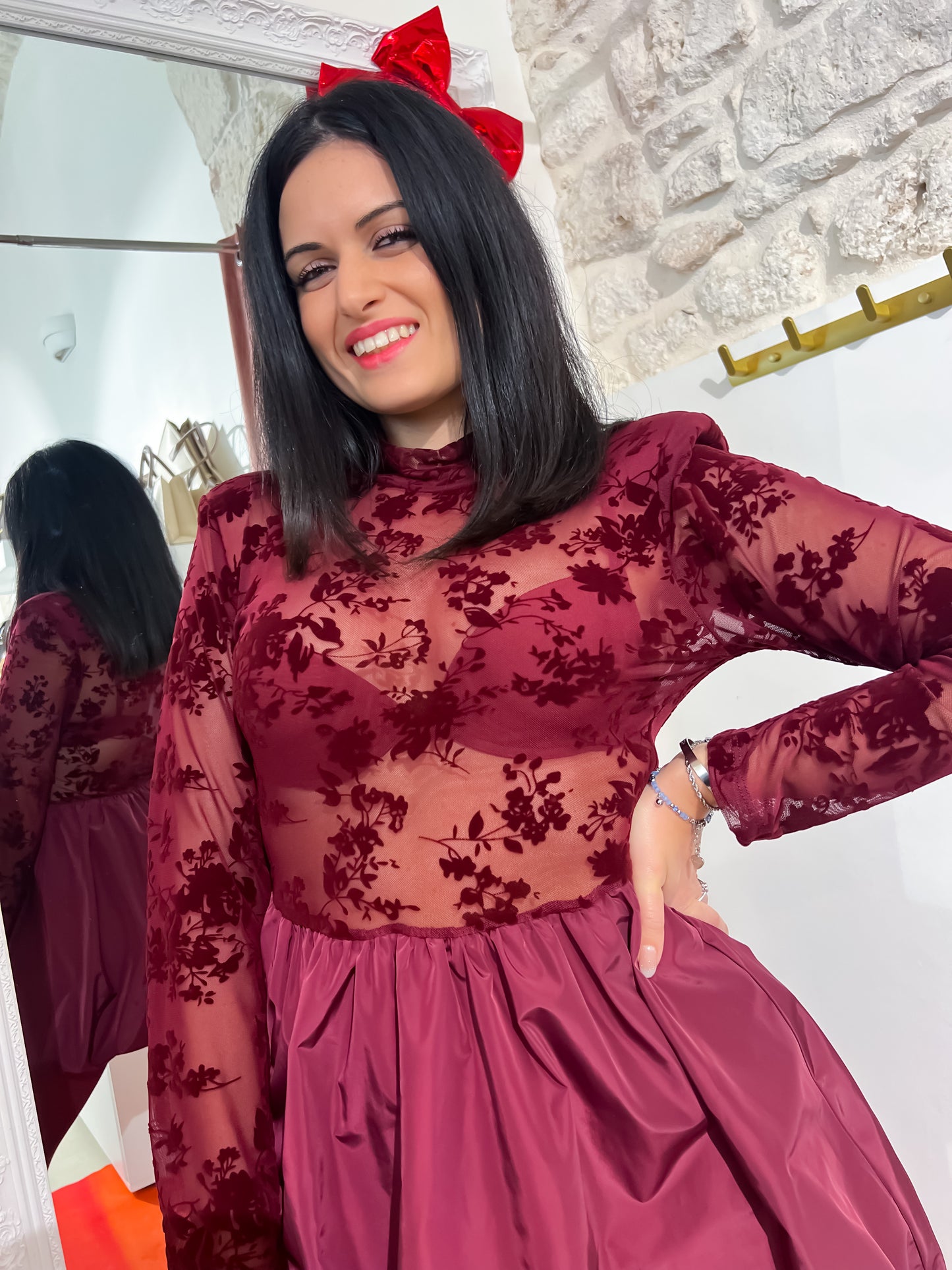 Abito macramè palloncino