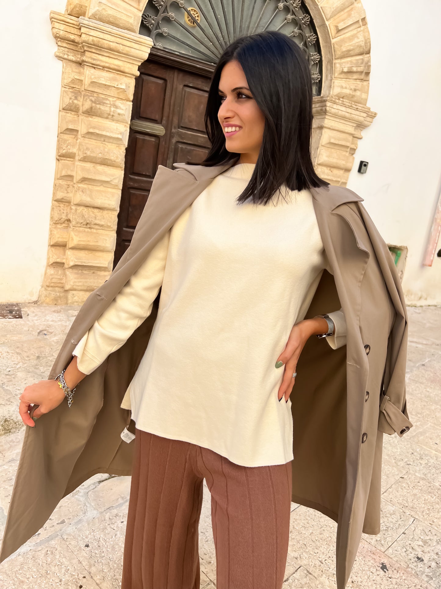 Cappotto trench lungo