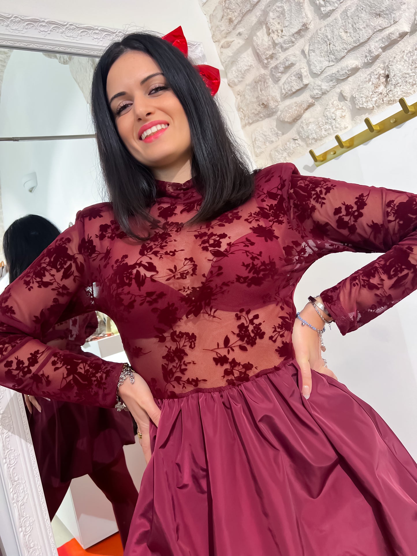 Abito macramè palloncino