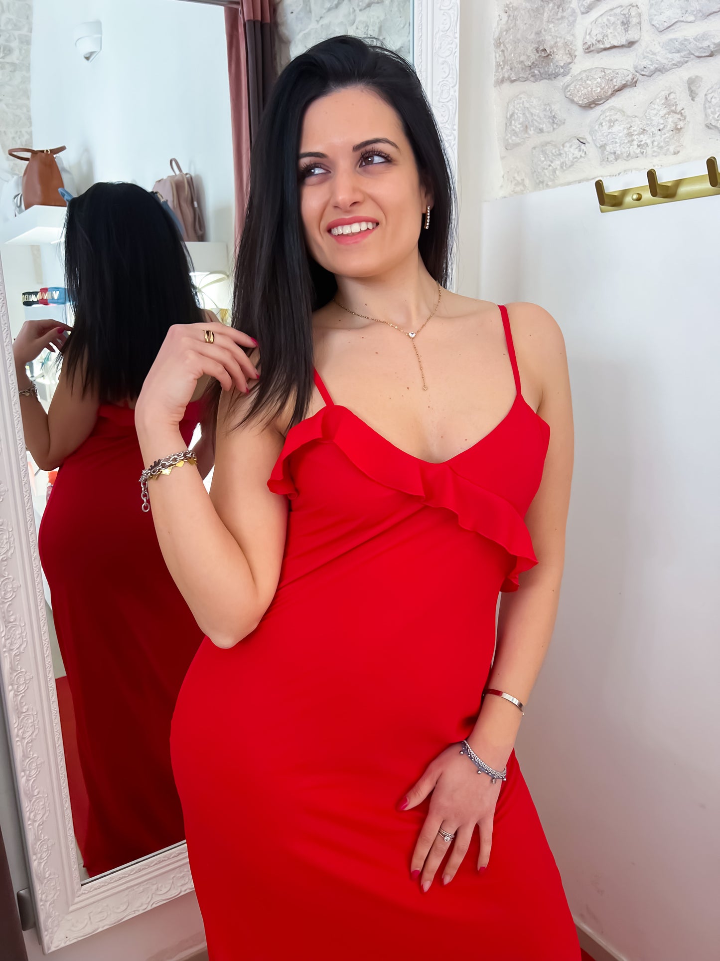Abito lungo rouge