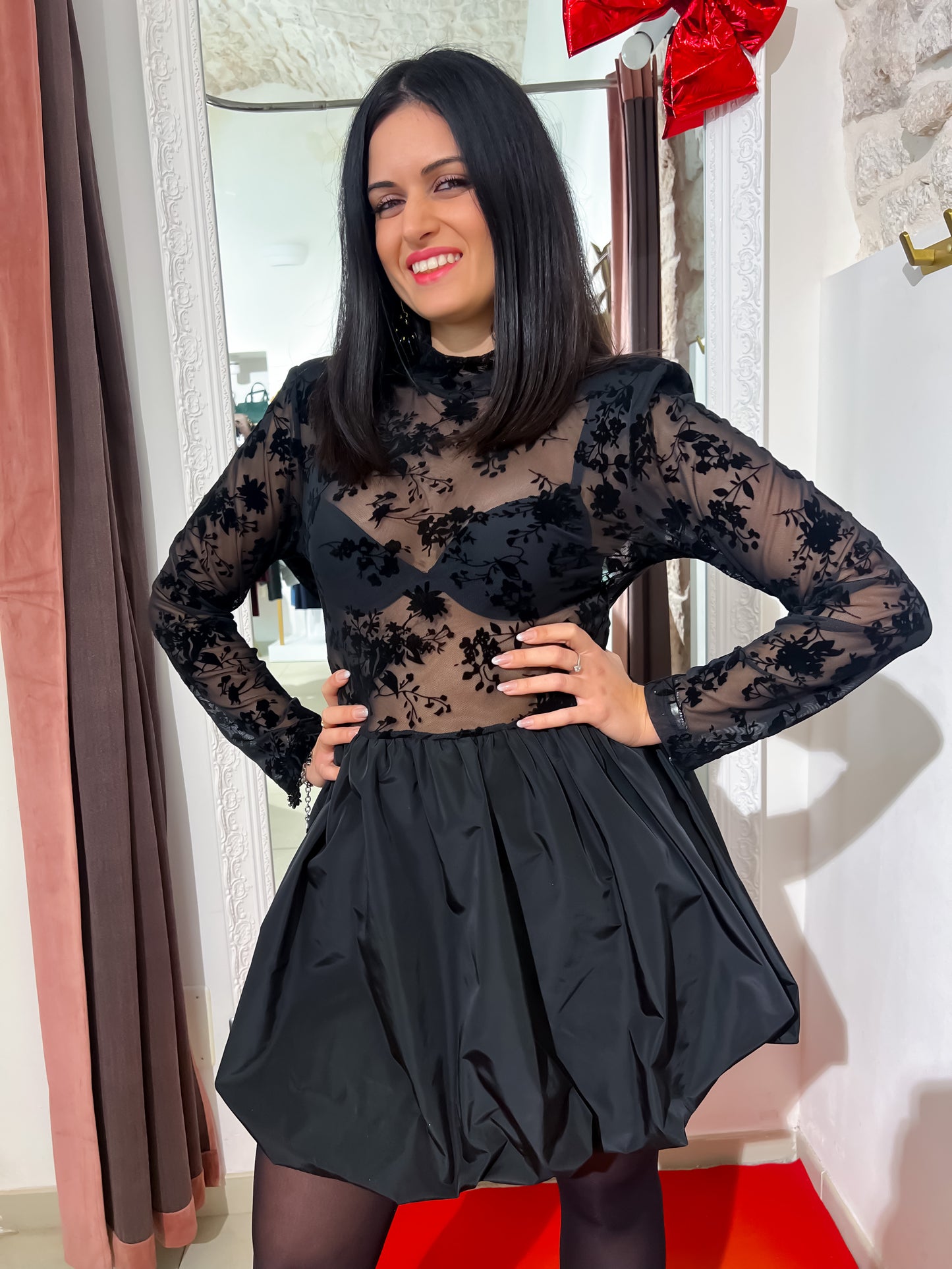 Abito macramè palloncino