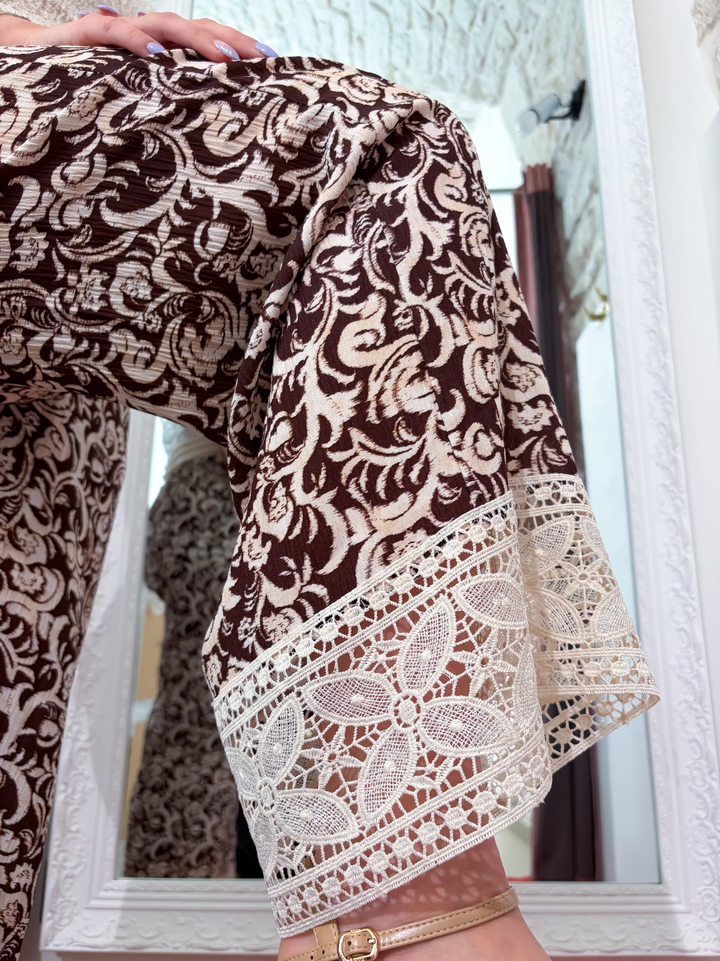 Pantalone palazzo ricamo