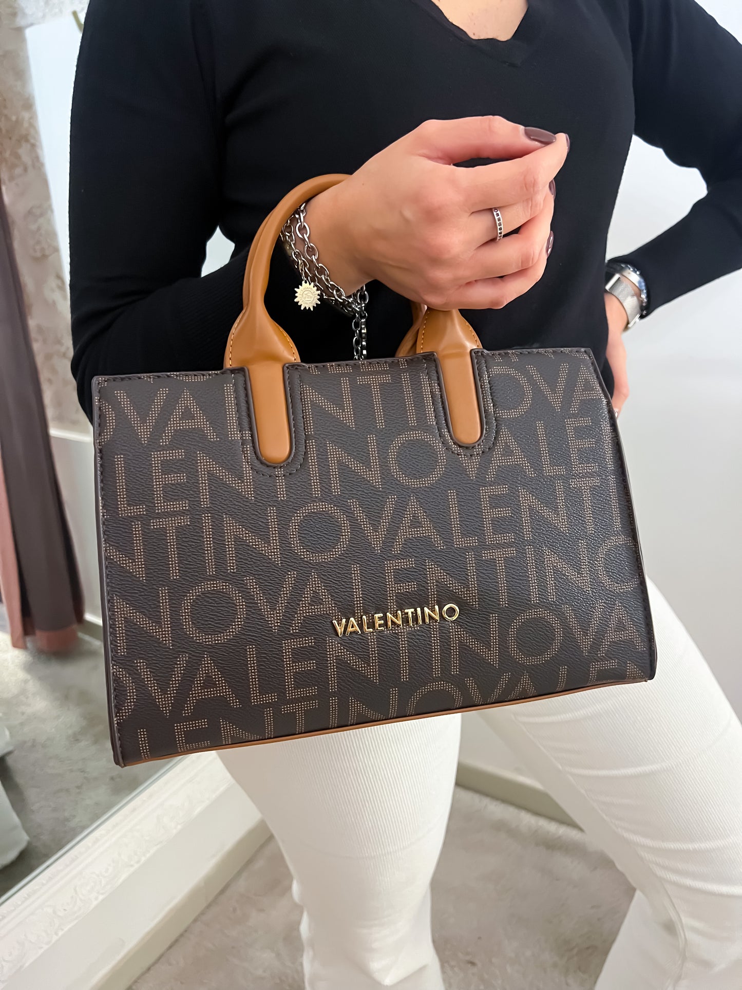 Borsa logo VALENTINO