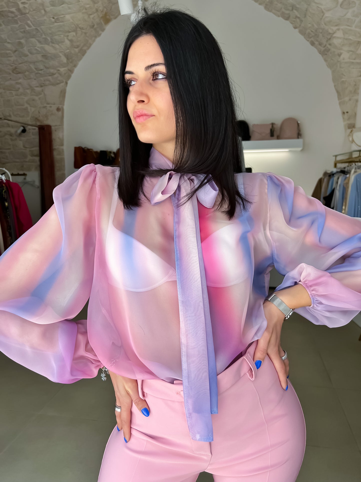 Blusa fiocco multicolor