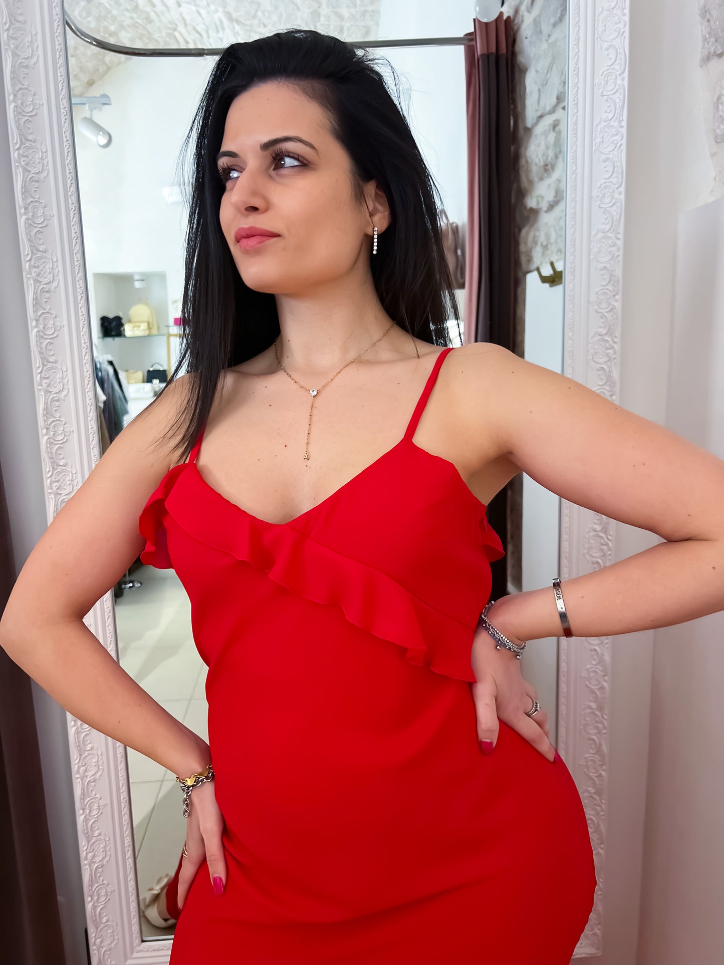Abito lungo rouge