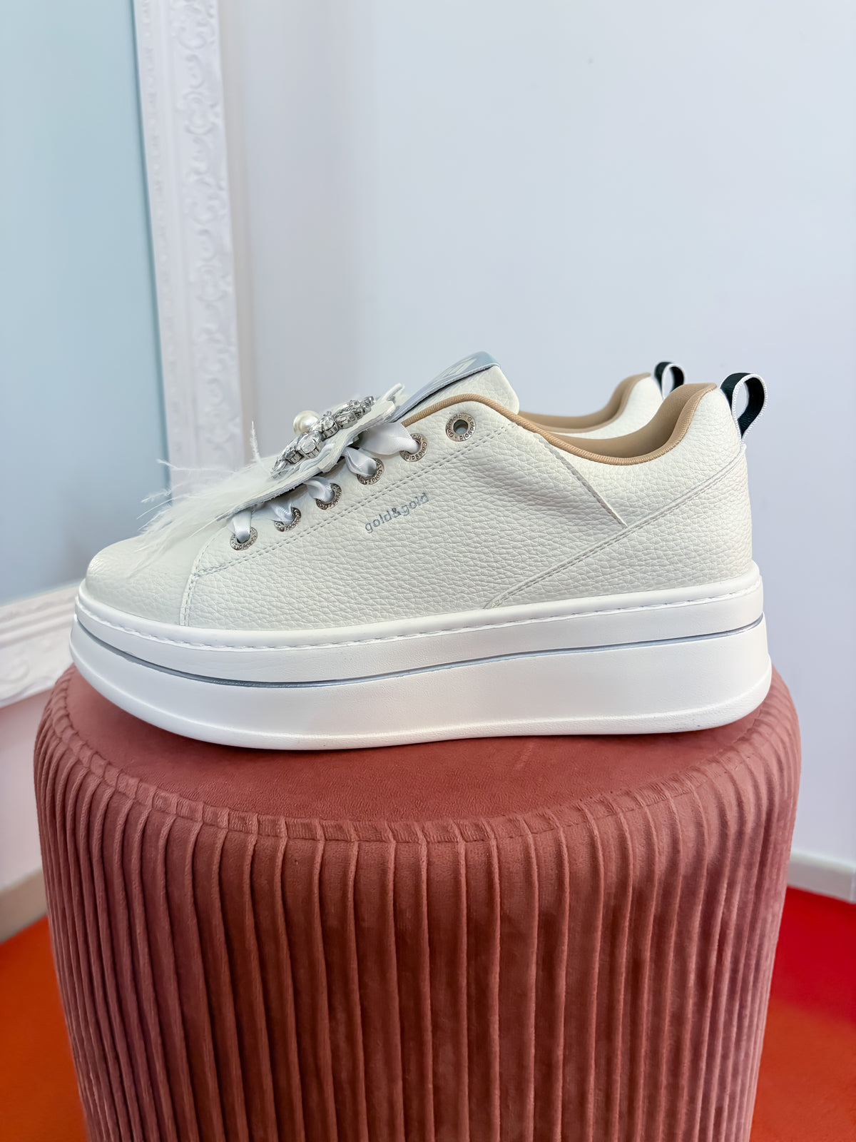 Sneakers piume GOLD & GOLD