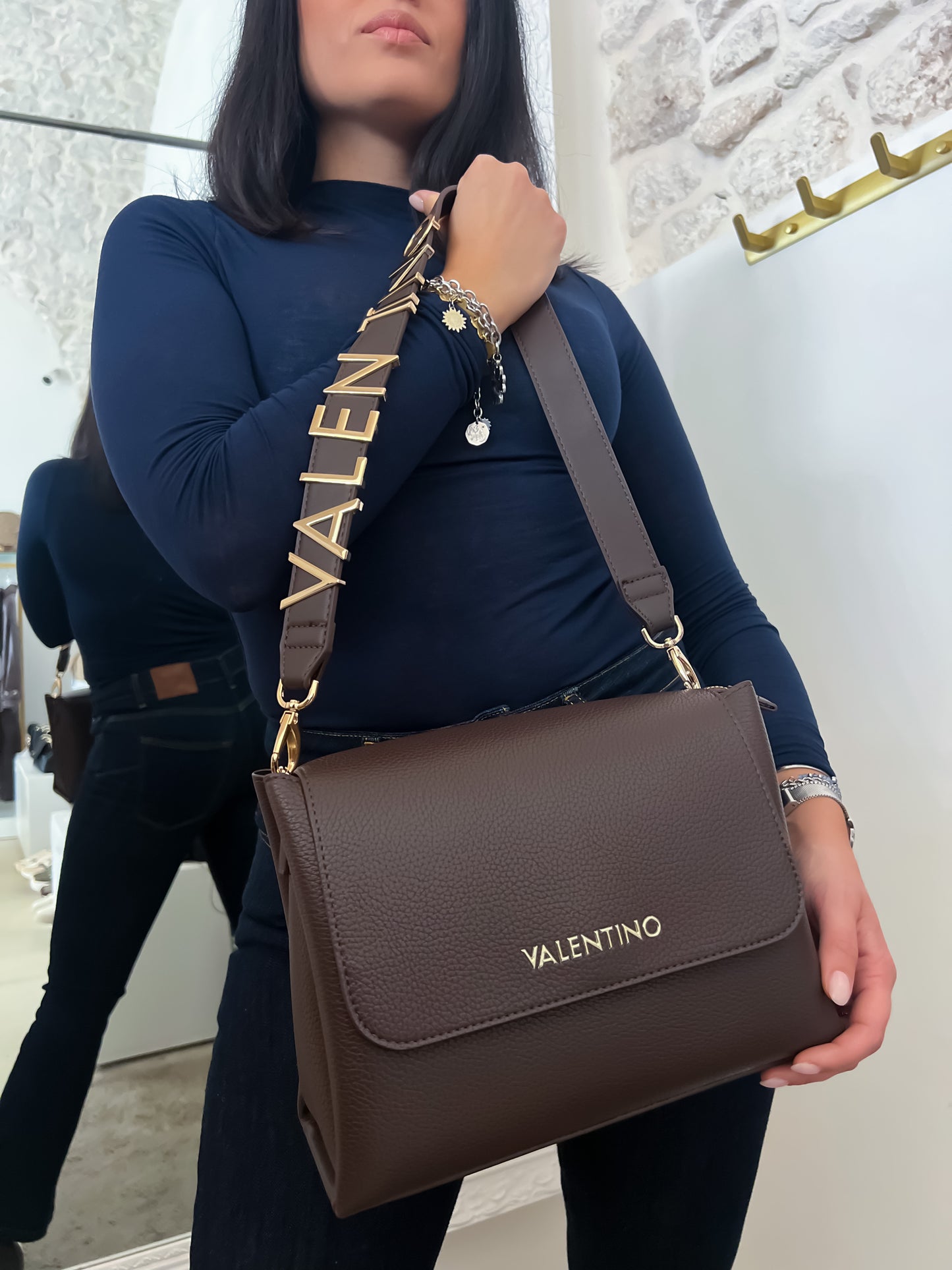 Borsa logo VALENTINO