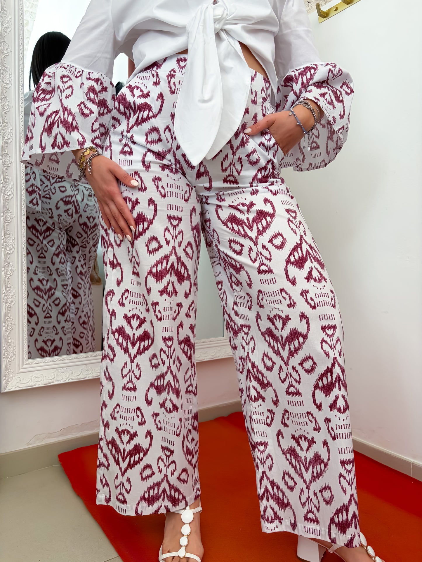 Pantalone palazzo fantasia
