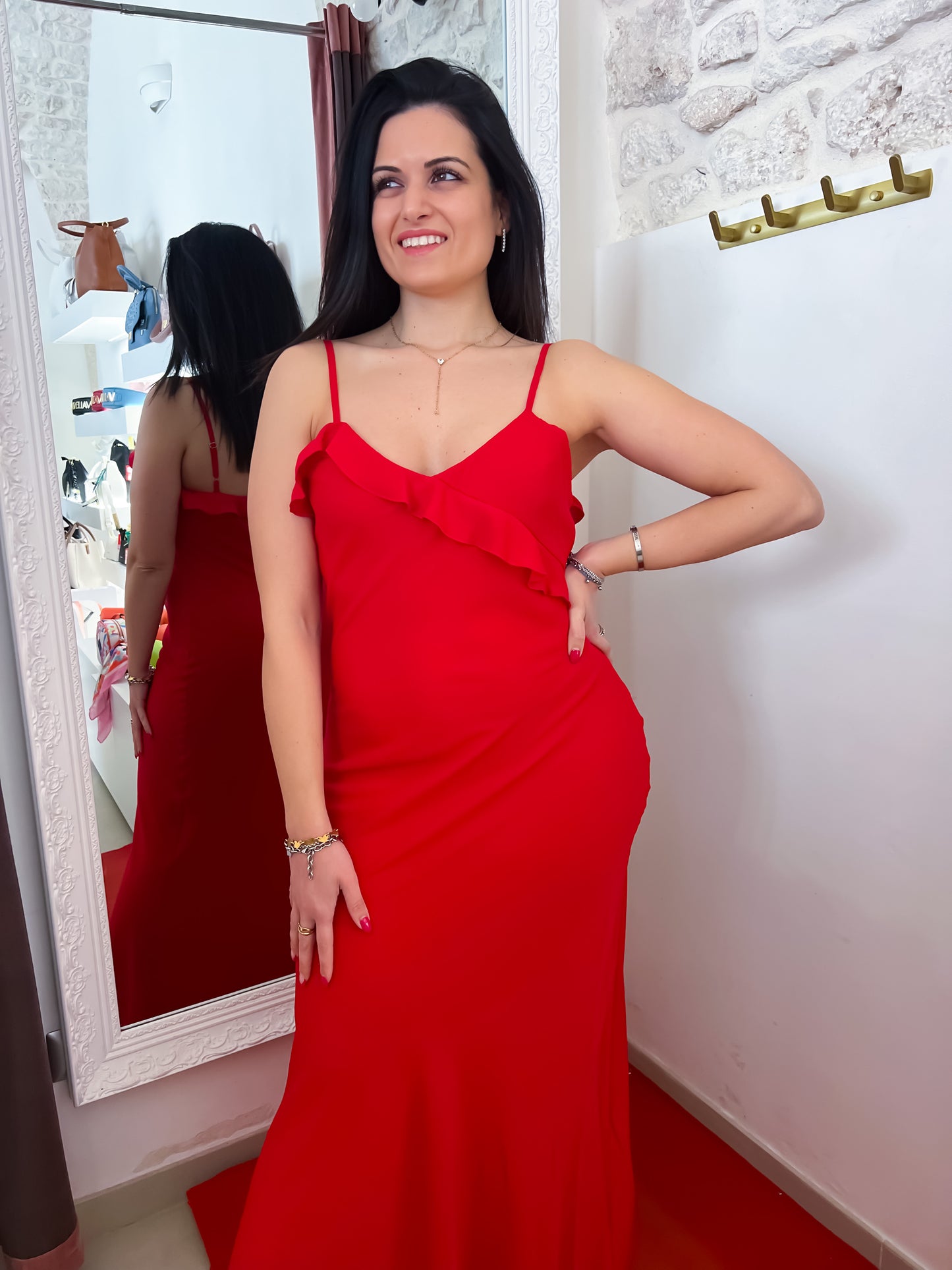 Abito lungo rouge
