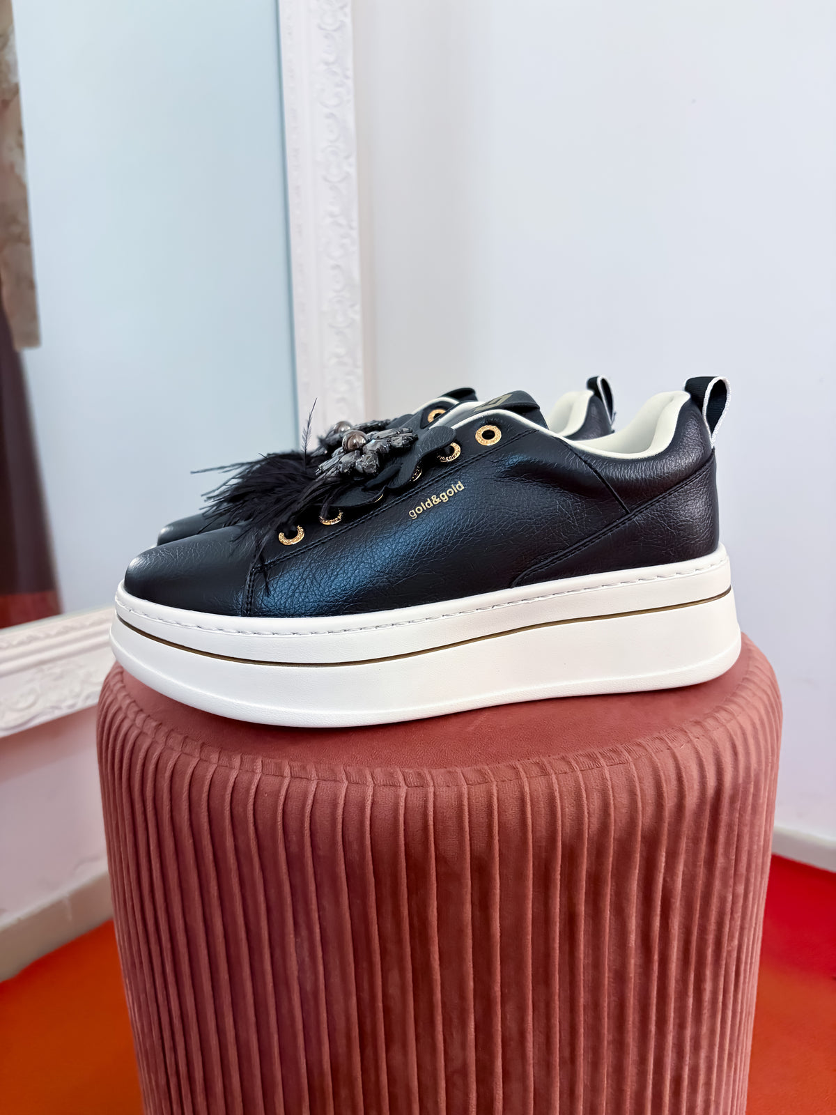 Sneakers piume GOLD & GOLD