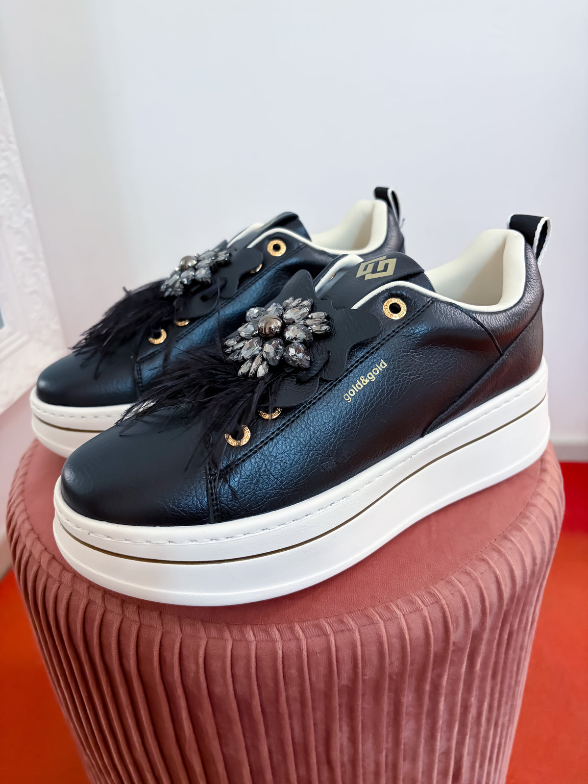 Sneakers piume GOLD & GOLD