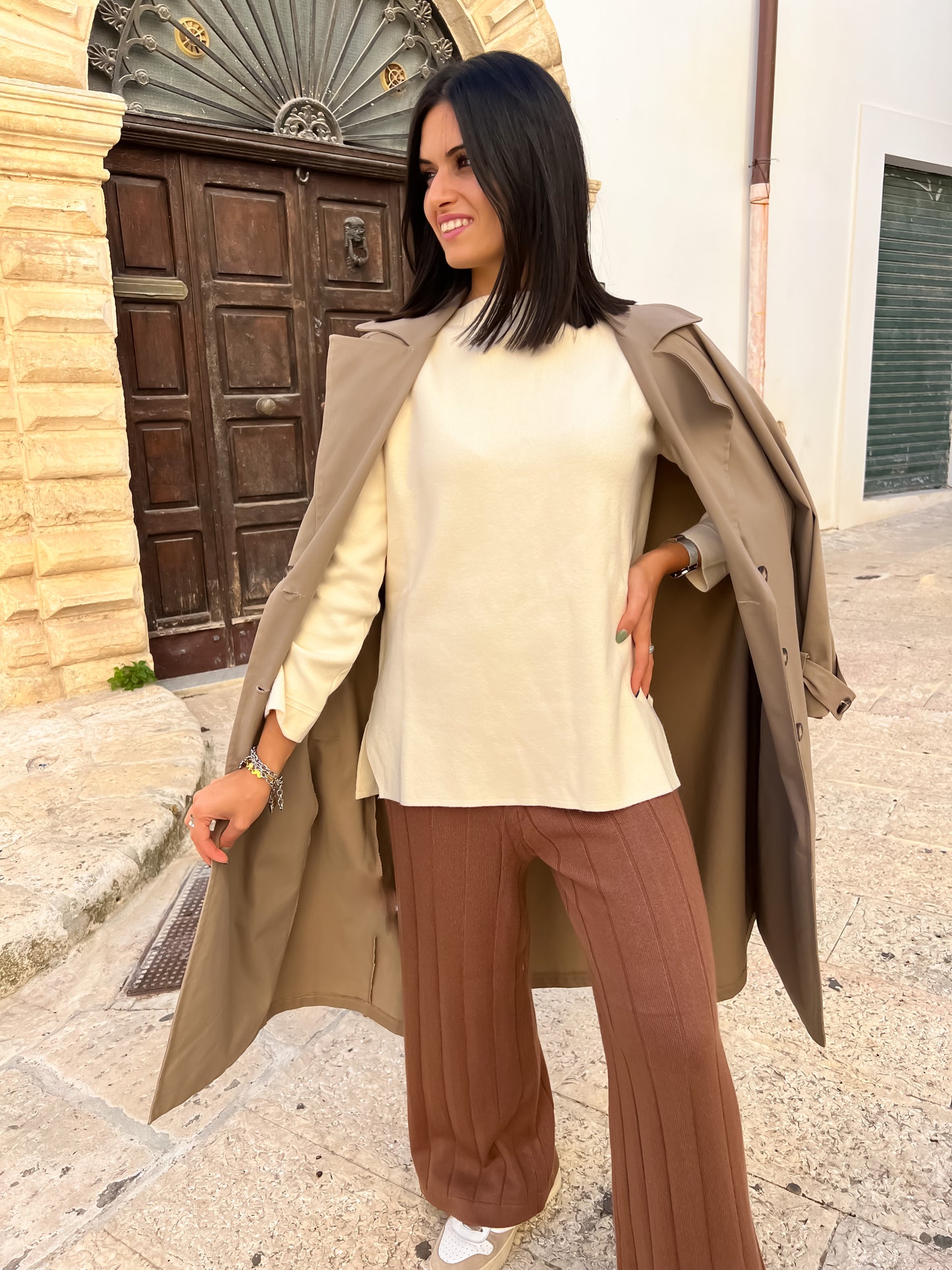 Cappotto trench lungo