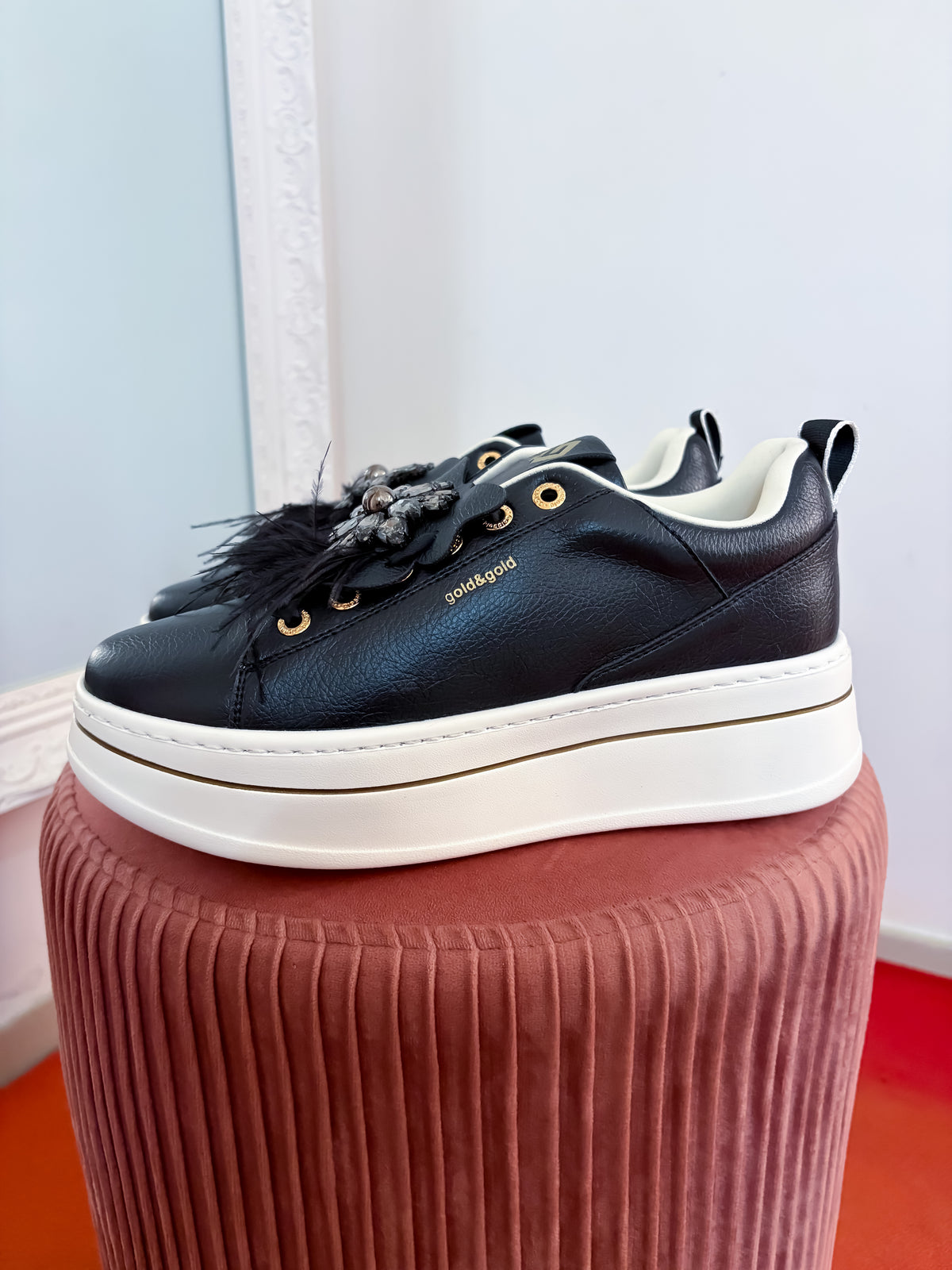 Sneakers piume GOLD & GOLD