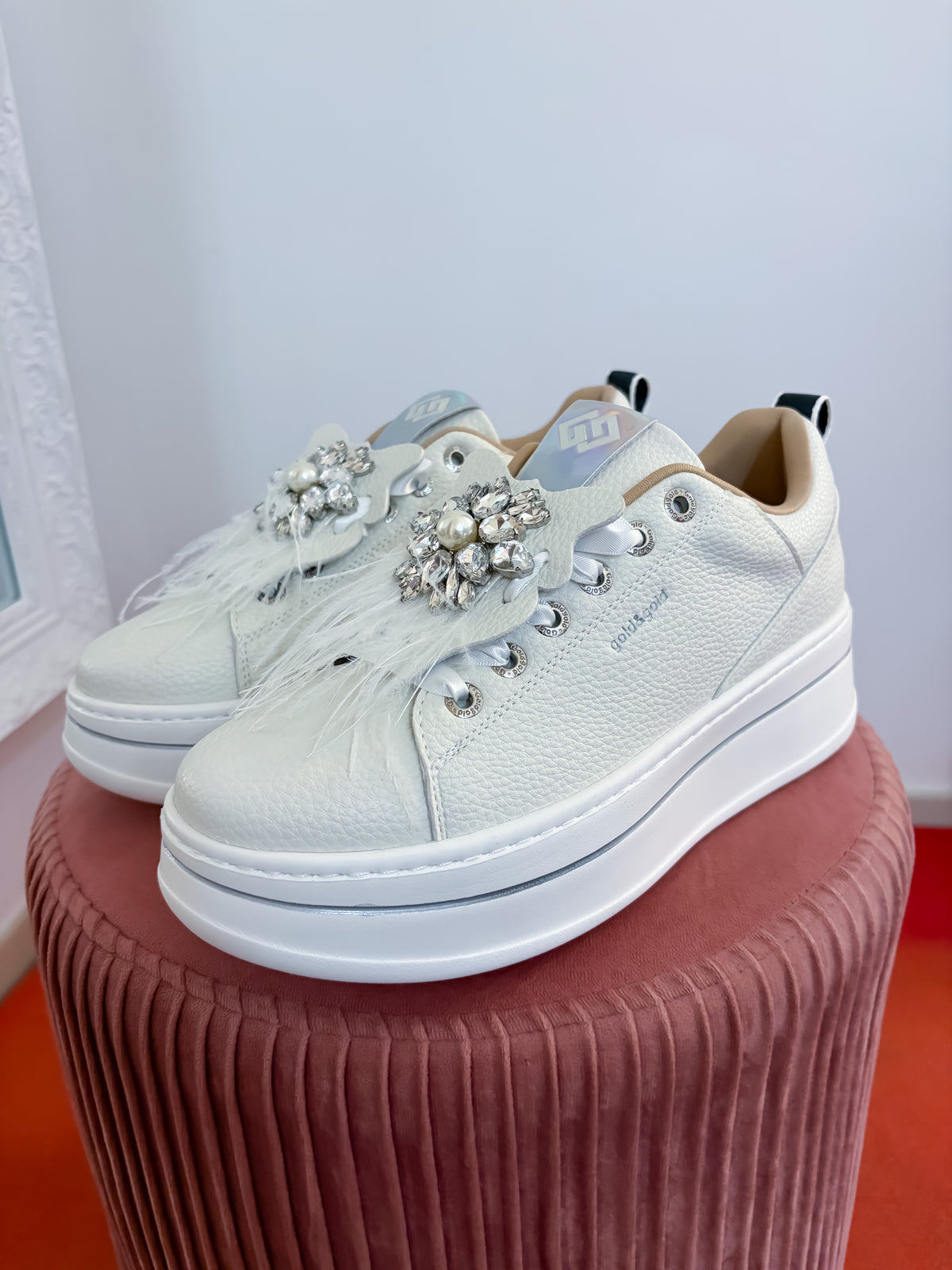 Sneakers piume GOLD & GOLD