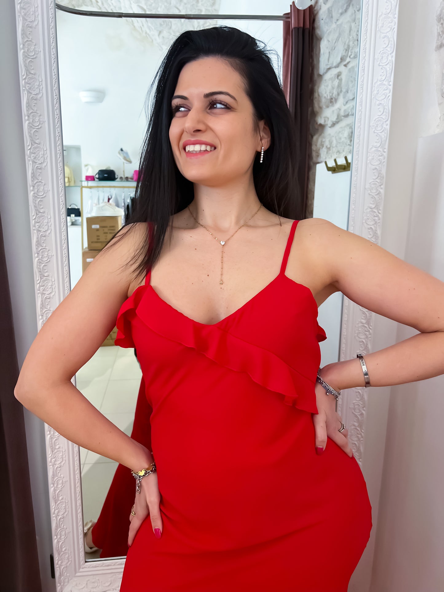 Abito lungo rouge