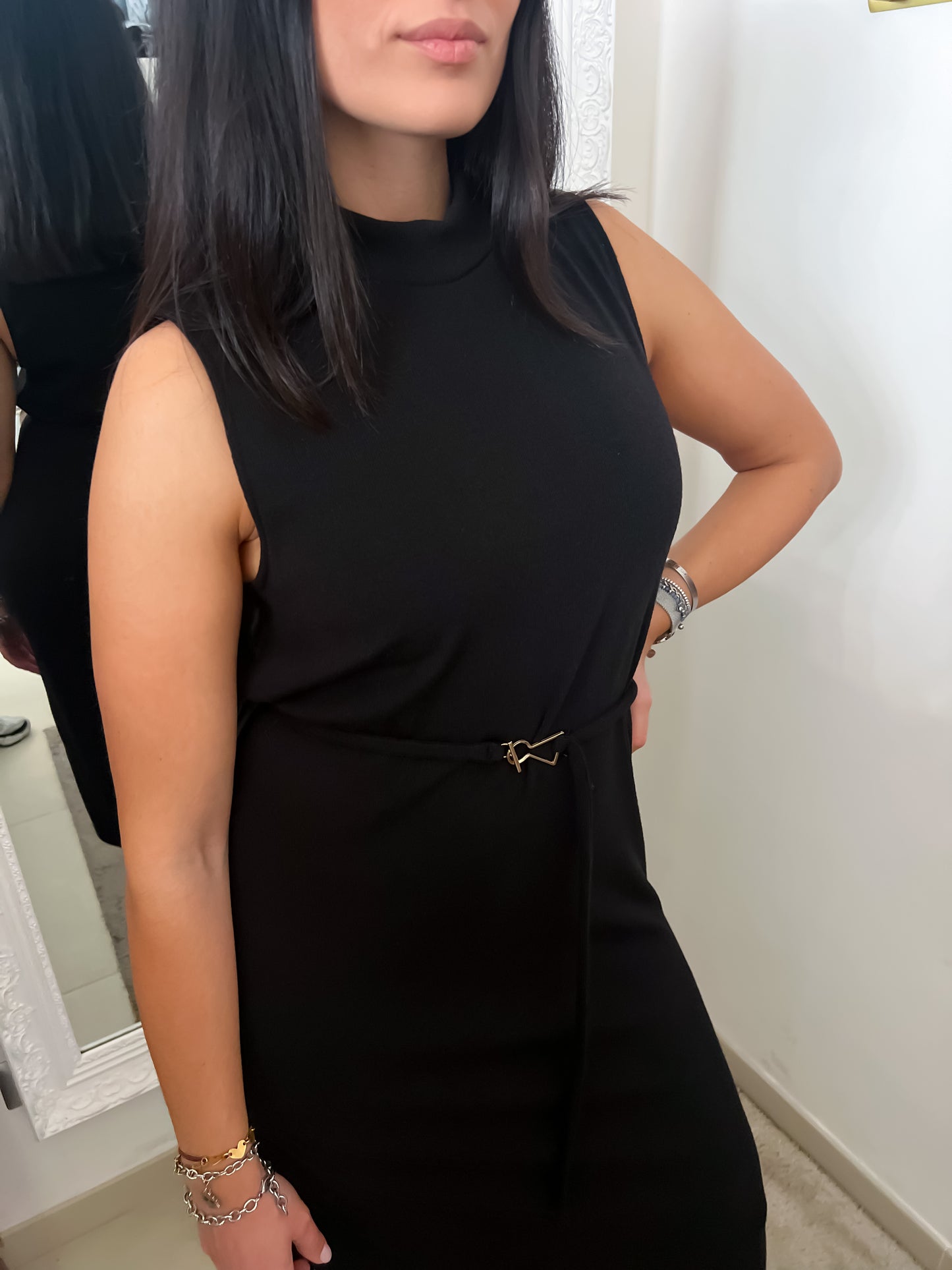 Abito longuette in maglia