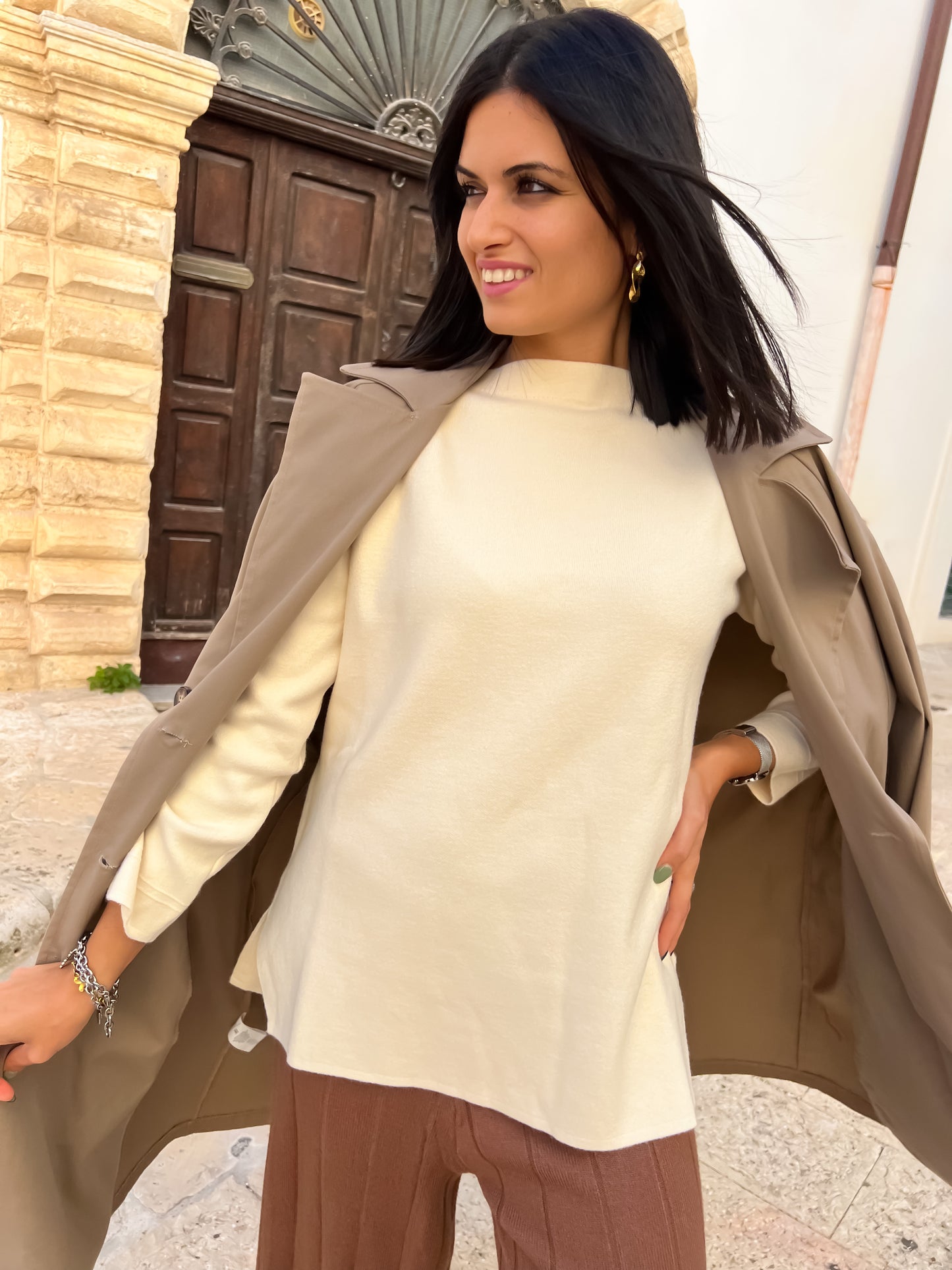 Cappotto trench lungo