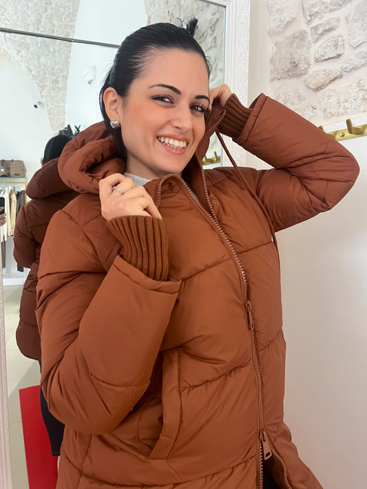 Piumino lungo bruciato