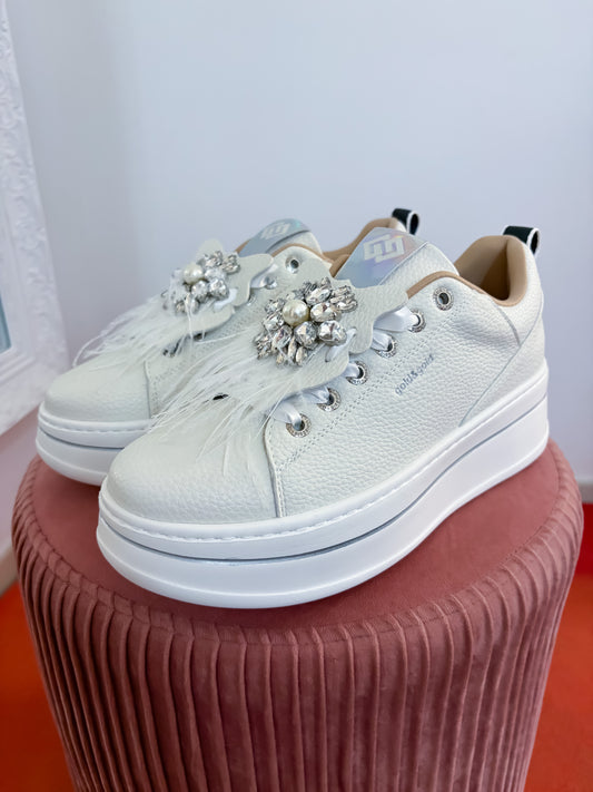 Sneakers piume GOLD & GOLD