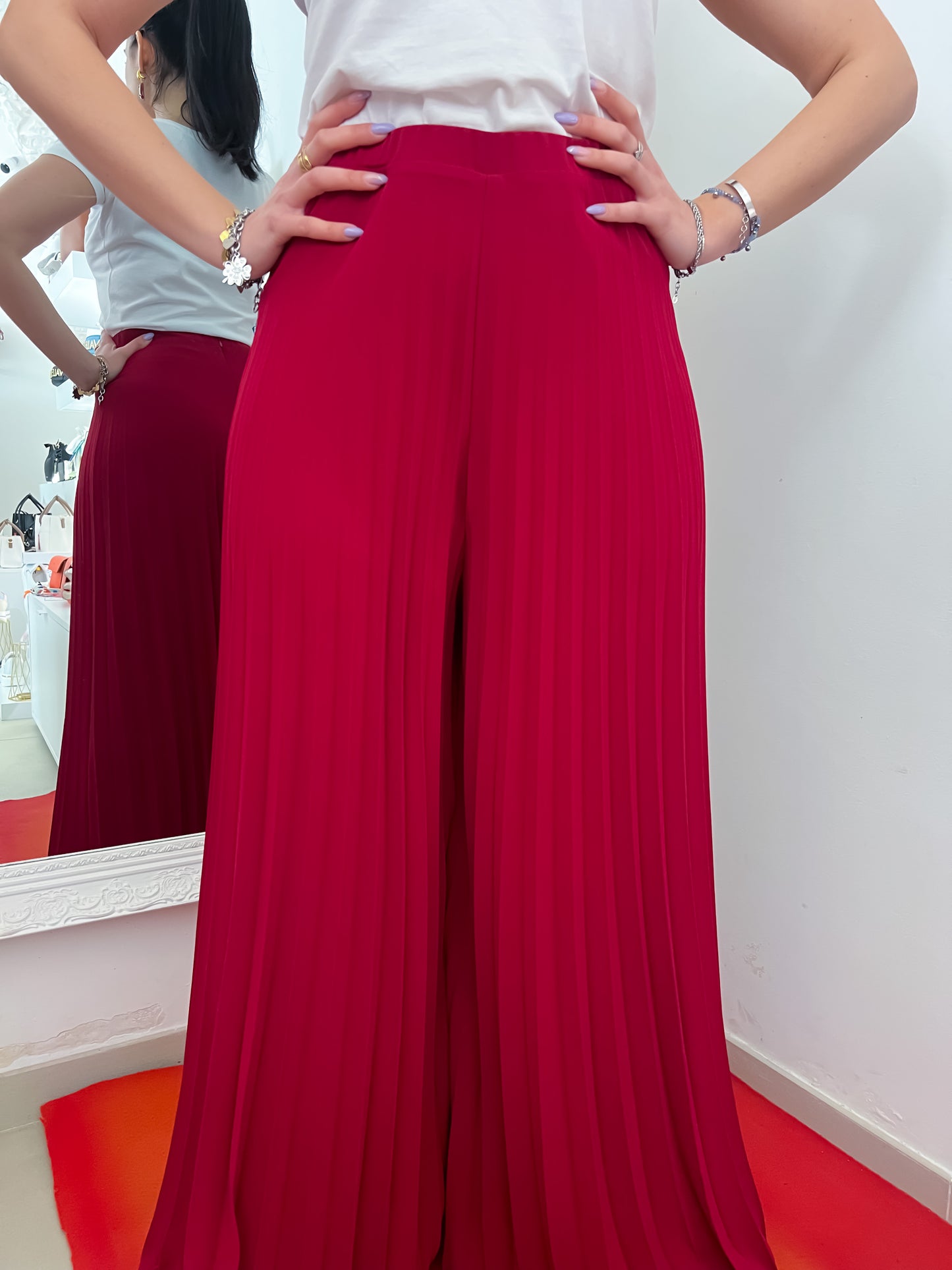 Pantalone palazzo plisse