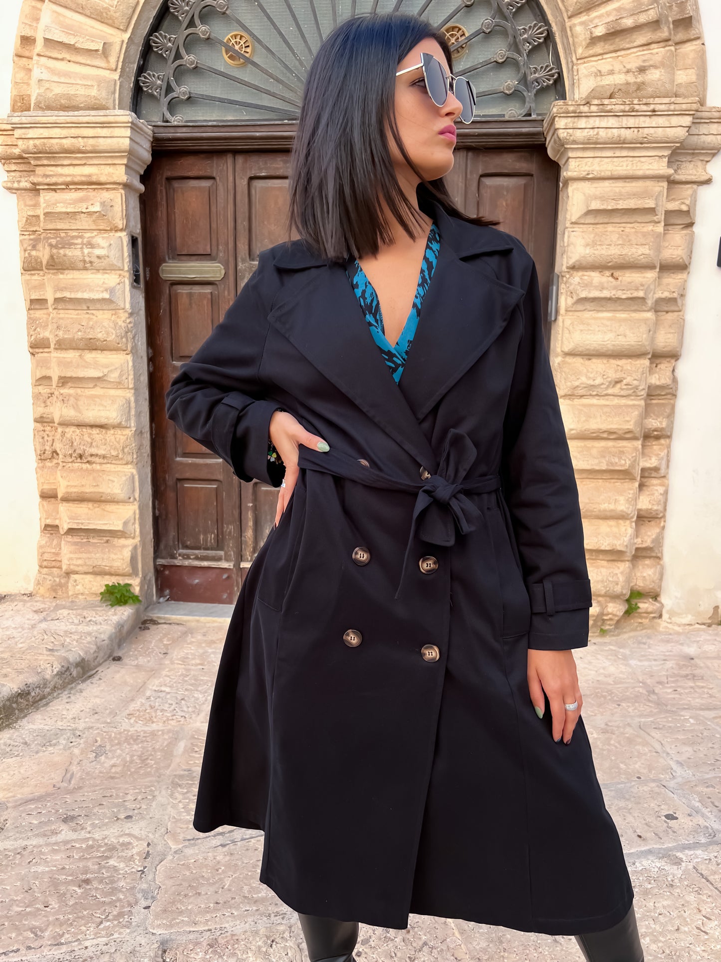 Cappotto trench lungo